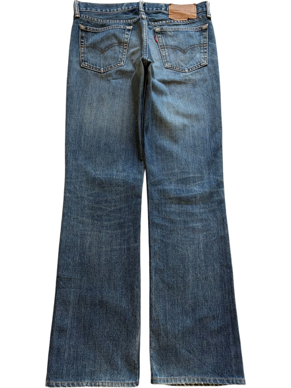 Levi's × Levi's Vintage Clothing Vintage 90s Levis 577 Faded Blue Wash Distress Bootcut Jeans Size 32" / US 10 / IT 46 - 2 Thumbnail