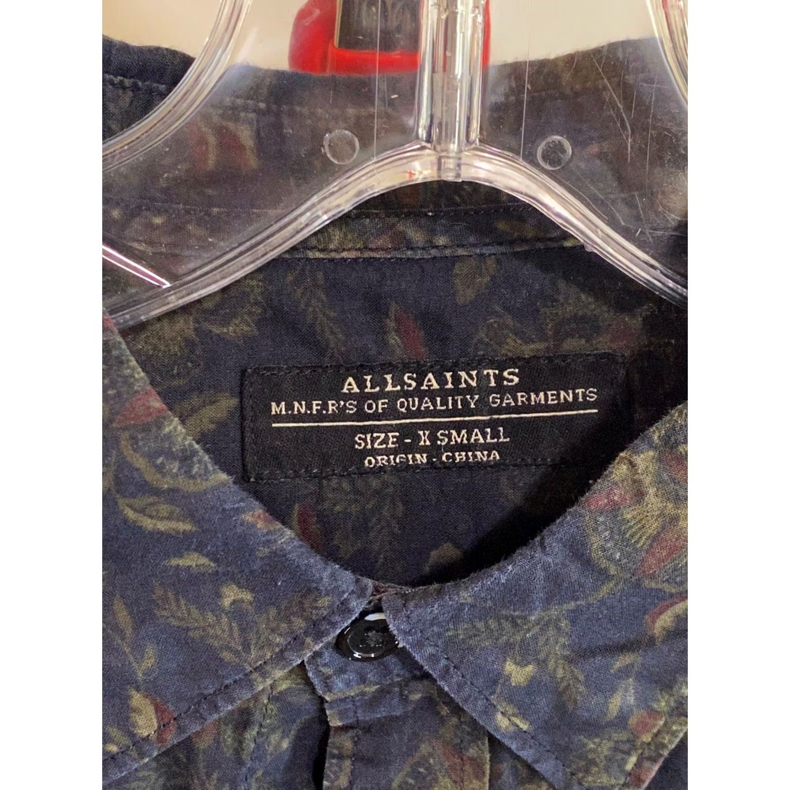 Allsaints Allsaints Shirt XS Long Sleeve Floral Bold Extra Small Men Size US XS / EU 42 / 0 - 4 Thumbnail