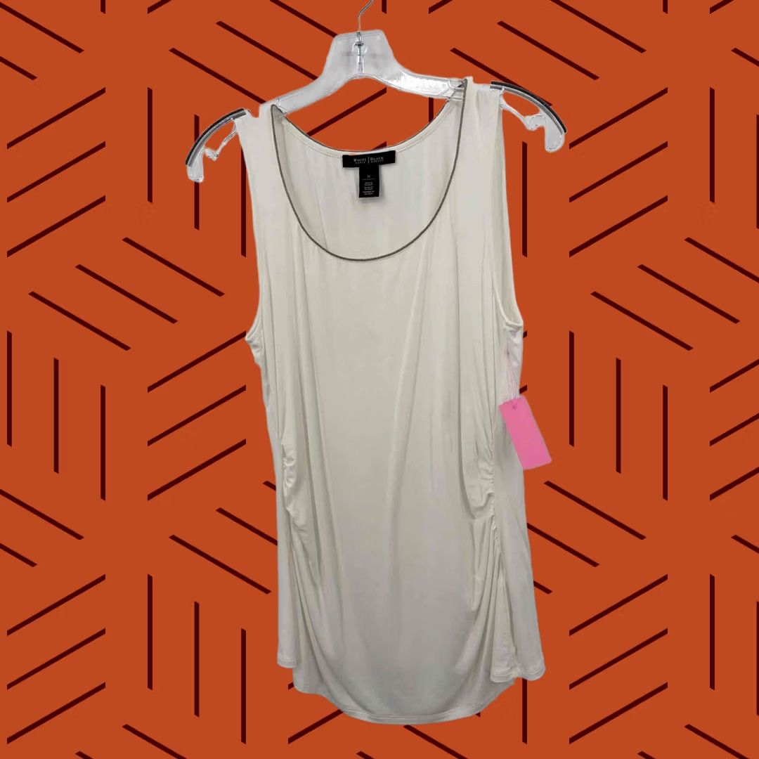 Vintage Pre-Owned WHBM White Tank Top Medium Regular Womens Size M / US 6-8 / IT 42-44 - 1 Thumbnail