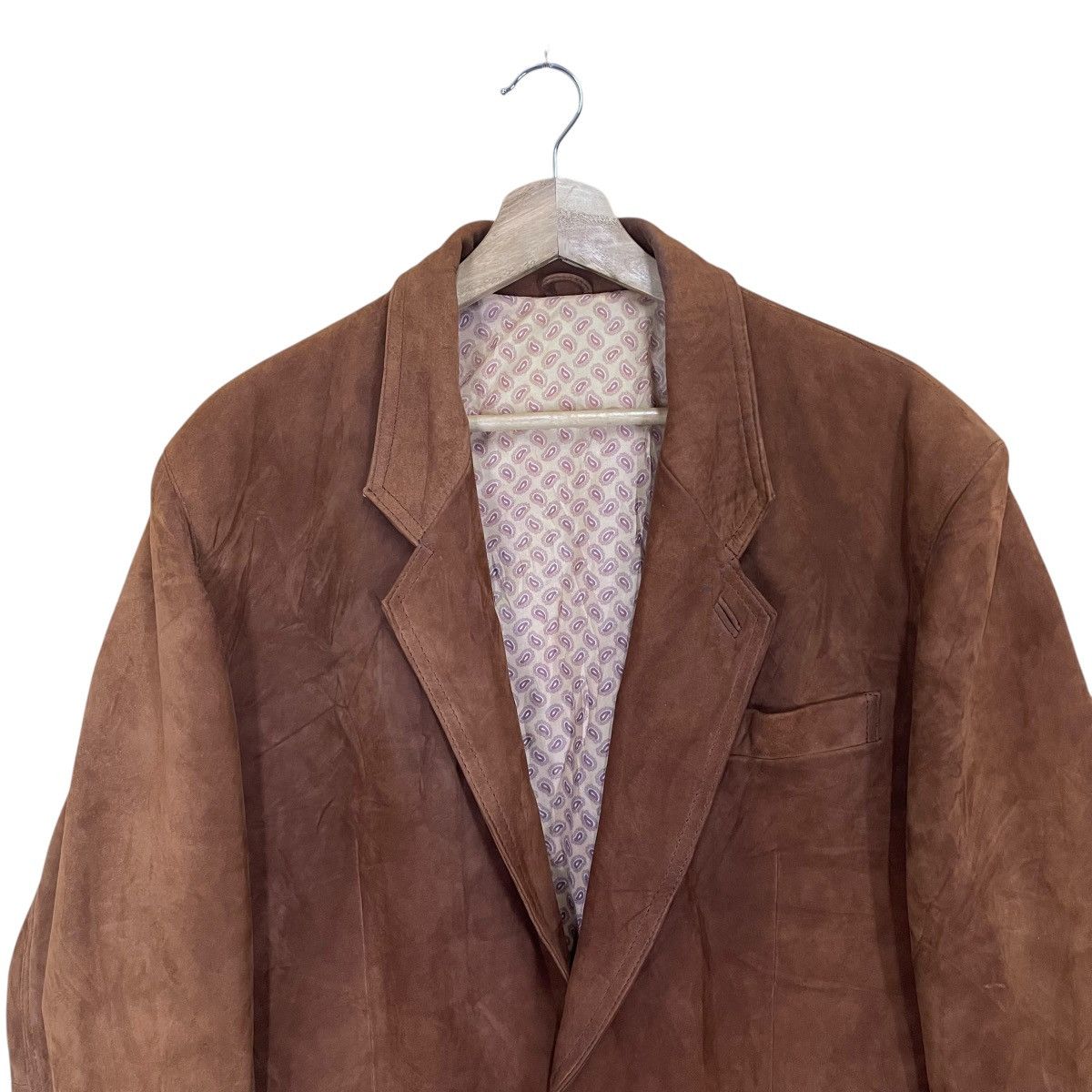 Leather Vintage Suede Leather Button Coat Jacket Size M Size US M / EU 48-50 / 2 - 4 Thumbnail