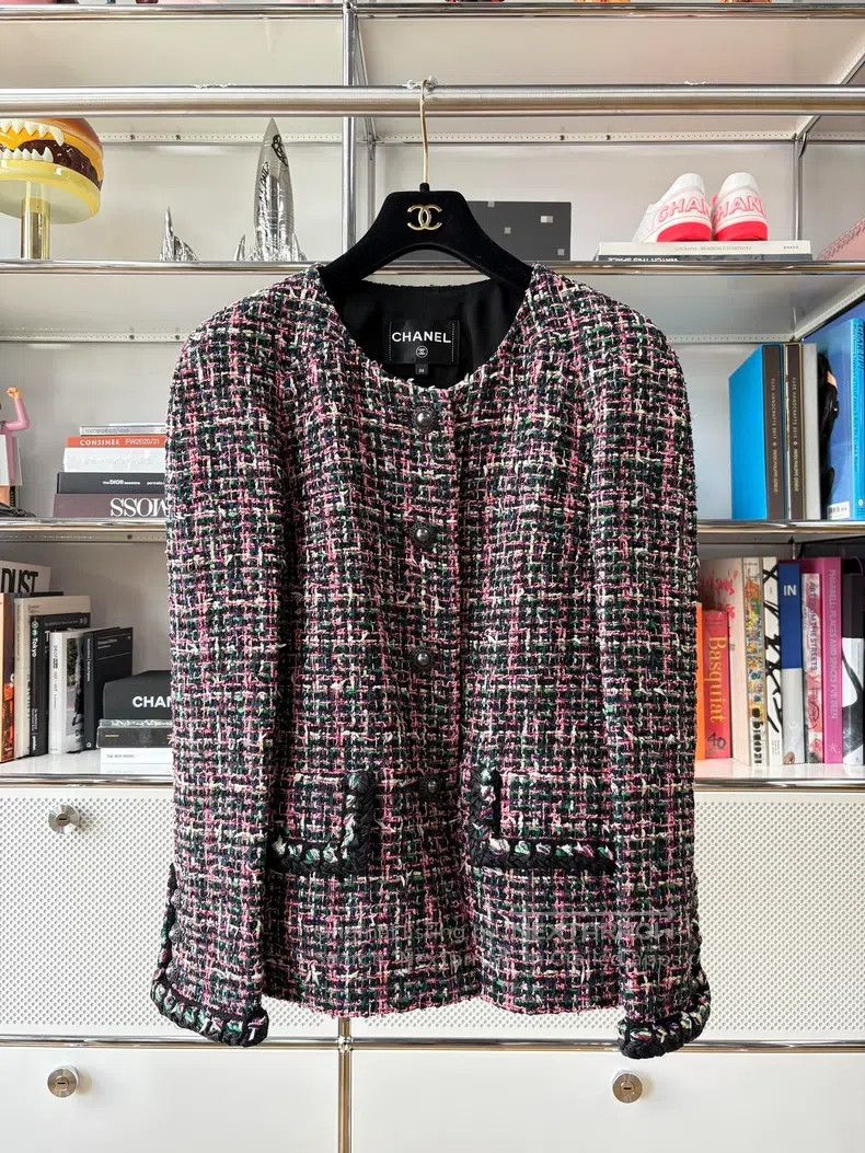 Chanel Chanel 19P pink, purple and green mixed colour tweed knitt Size XS / US 0-2 / IT 36-38 - 1 Thumbnail