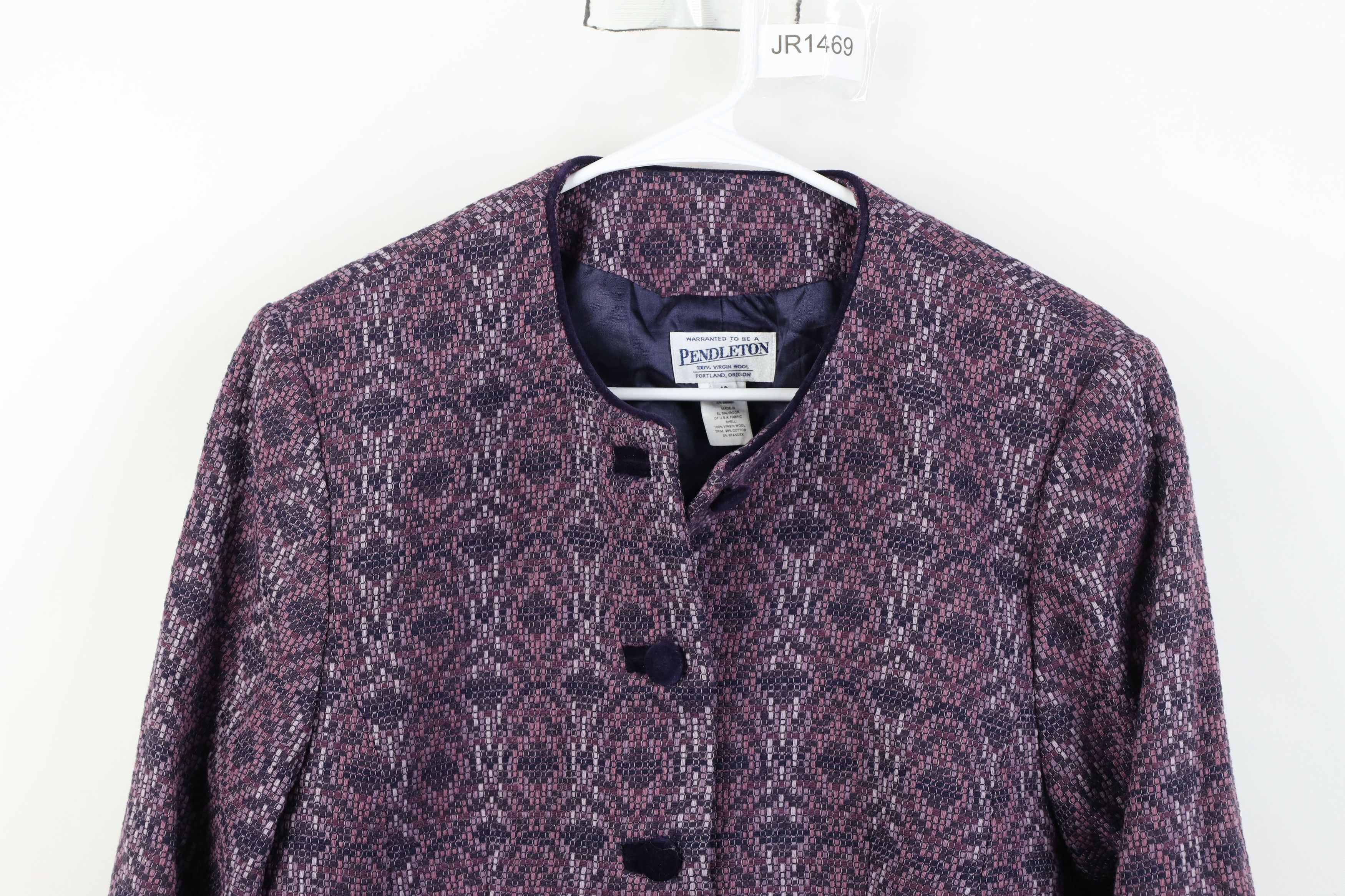 Pendleton Vintage 90s Pendleton Evening Suit Blazer Jacket Purple Size XXL / US 16-18 / IT 52-54 - 2 Thumbnail