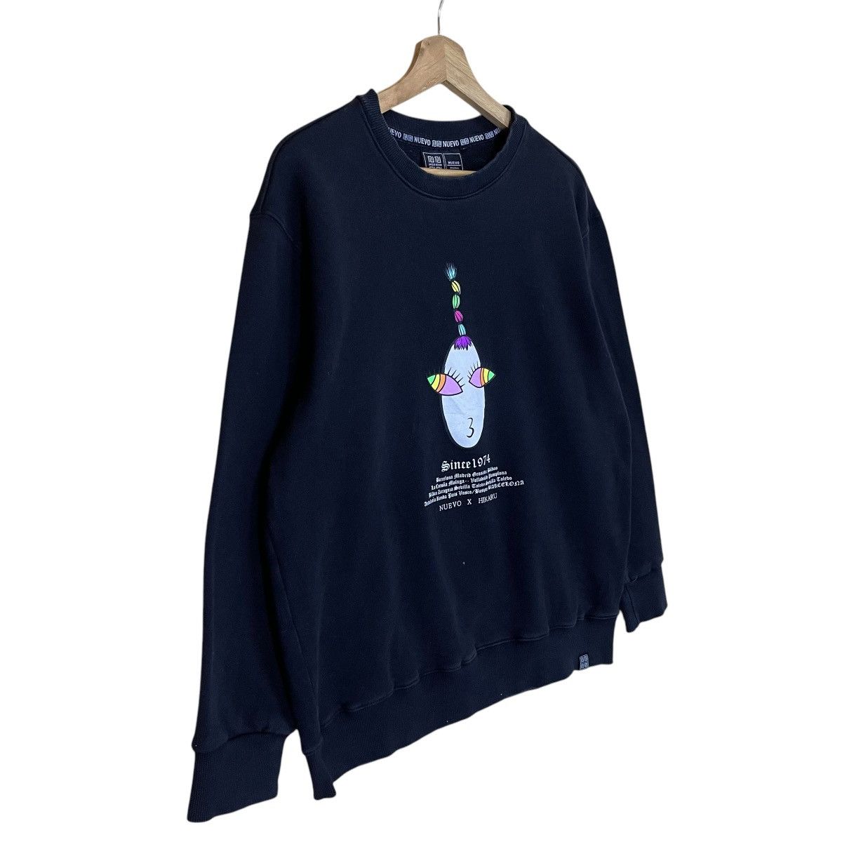 Hypebeast × Japanese Brand Nuevo x Hikaru Big Logo Crewneck Sweatshirt Size US M / EU 48-50 / 2 - 2 Thumbnail