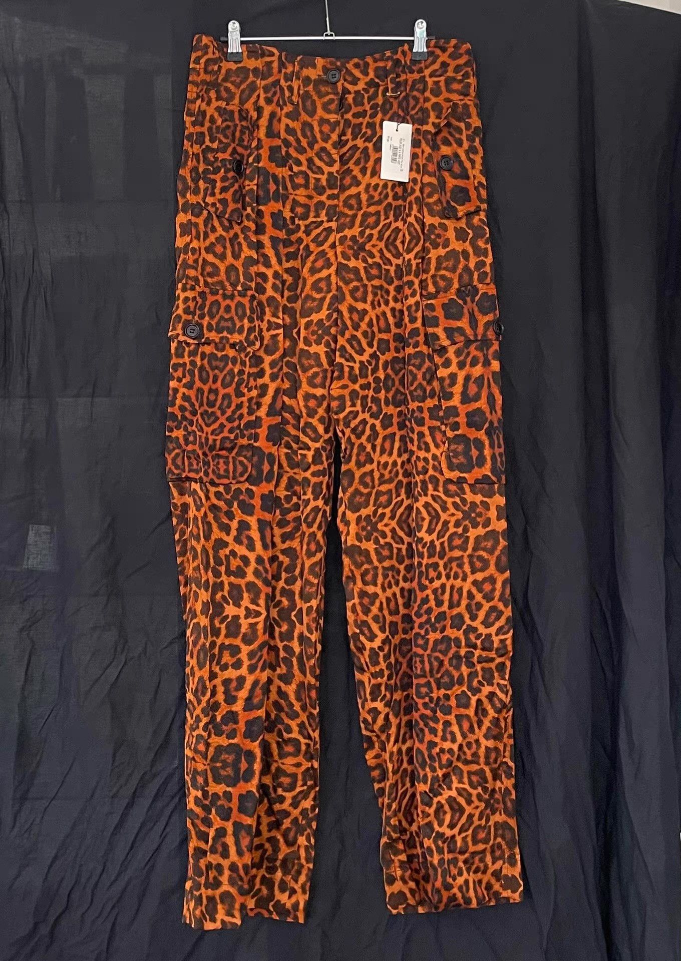 Dries Van Noten Dries Van Noten Leopard Print Cargo Wide-Leg Pants Ｑ21 Size 38" / US 16 / IT 52 - 1 Thumbnail