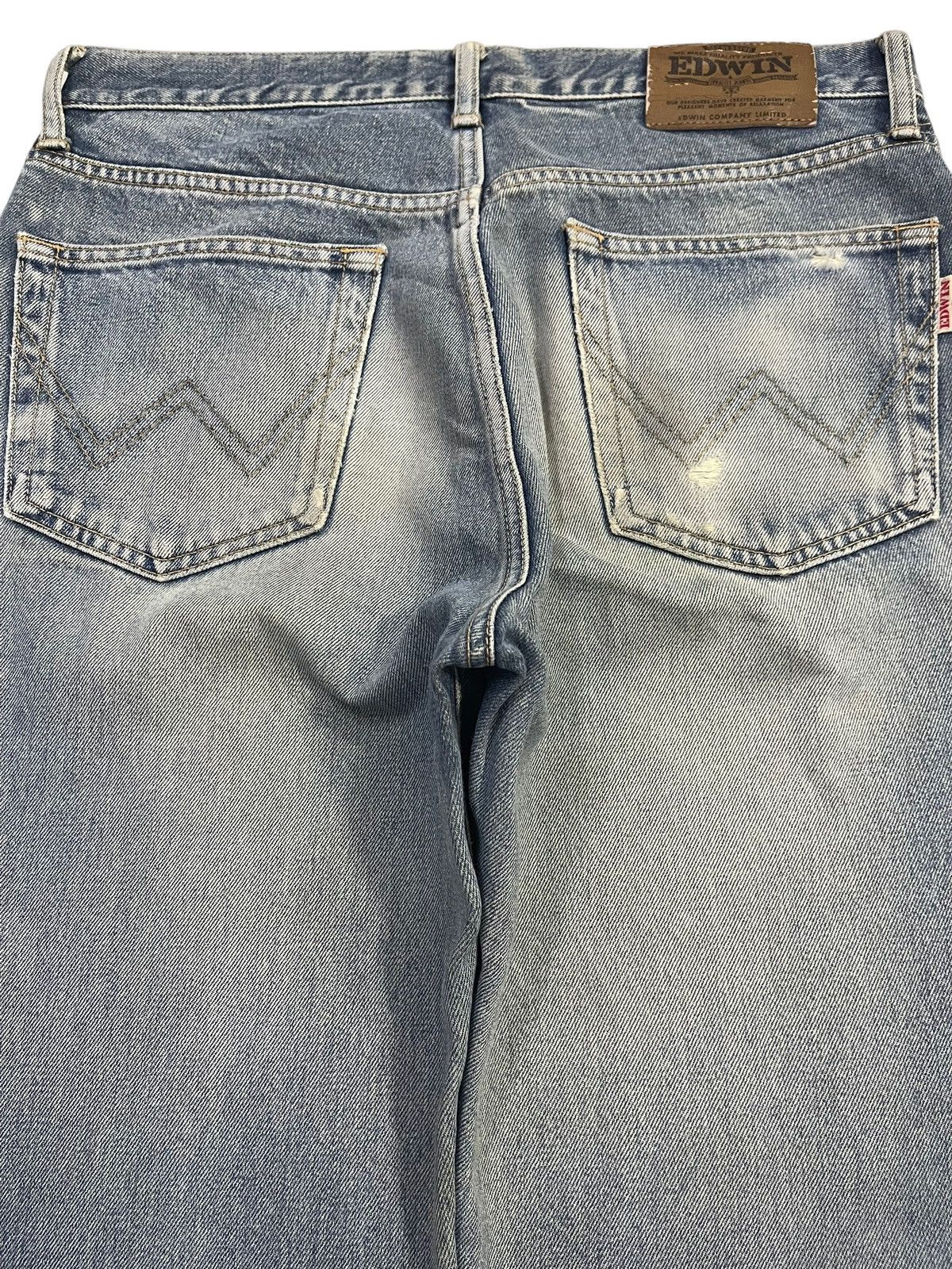 Edwin Vintage Edwin Blue Faded Wash Distressed Style Loose Jeans Size US 32 / EU 48 - 5 Thumbnail
