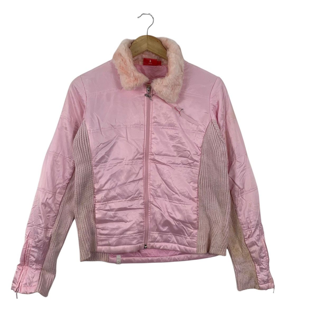 Puma PUMA x JASPO JAPAN Light Puffer Pink Faux Fur Jacket Outdoor Size L / US 10 / IT 46 - 3 Thumbnail