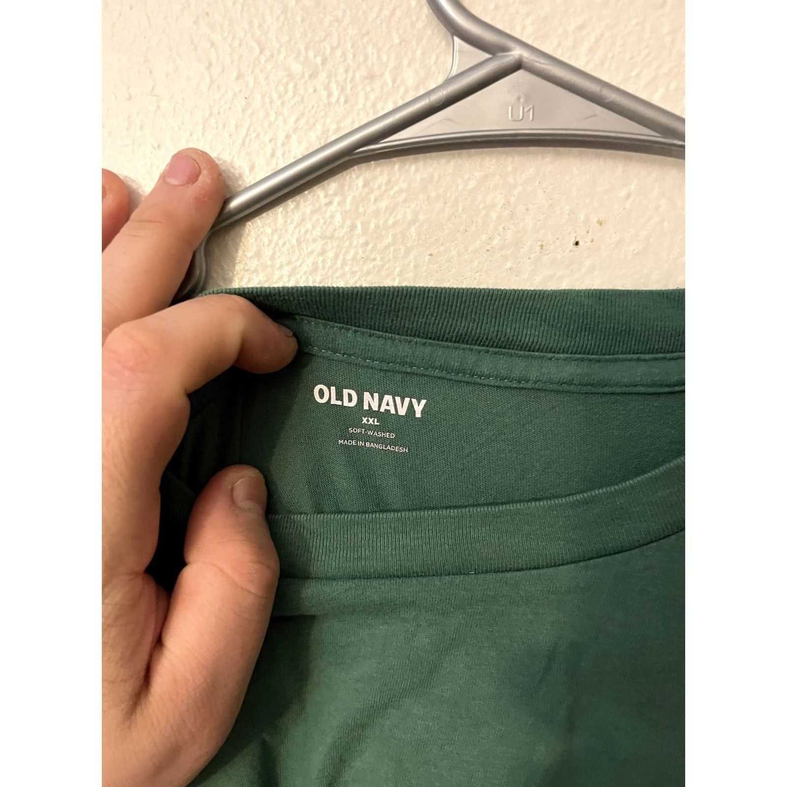Old Navy Old Navy Soft Wash Short Sleeve Knit Shirt Mens Large - Green Crew Neck Size US XXL / EU 58 / 5 - 3 Thumbnail