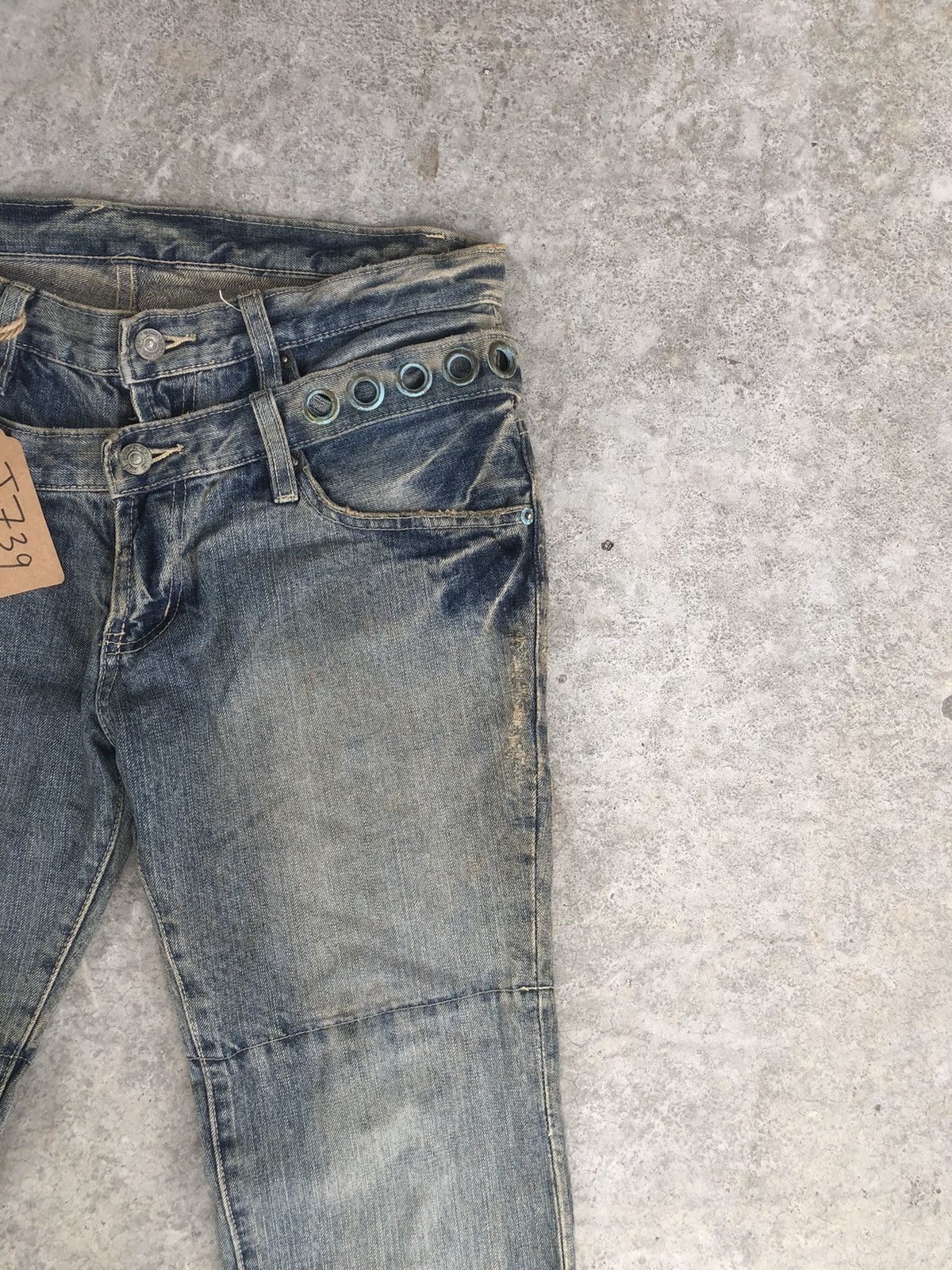 PPFM PPFM Double Waist Distressed Jeans Size US 32 / EU 48 - 5 Thumbnail