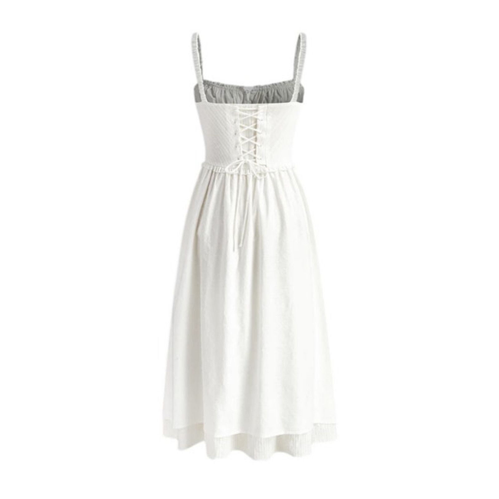 Other Commense Pink Ruffle Hem Cami Plain Sleeveless Midi Dress Size S / US 4 / IT 40 - 6 Thumbnail