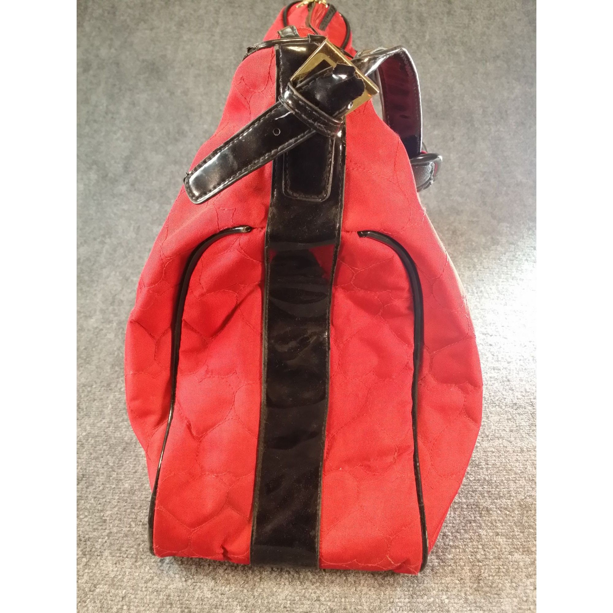 Betsey Johnson Betsey Johnson Betseyville Quilted Red Carry On Travel Plane Size ONE SIZE - 4 Thumbnail