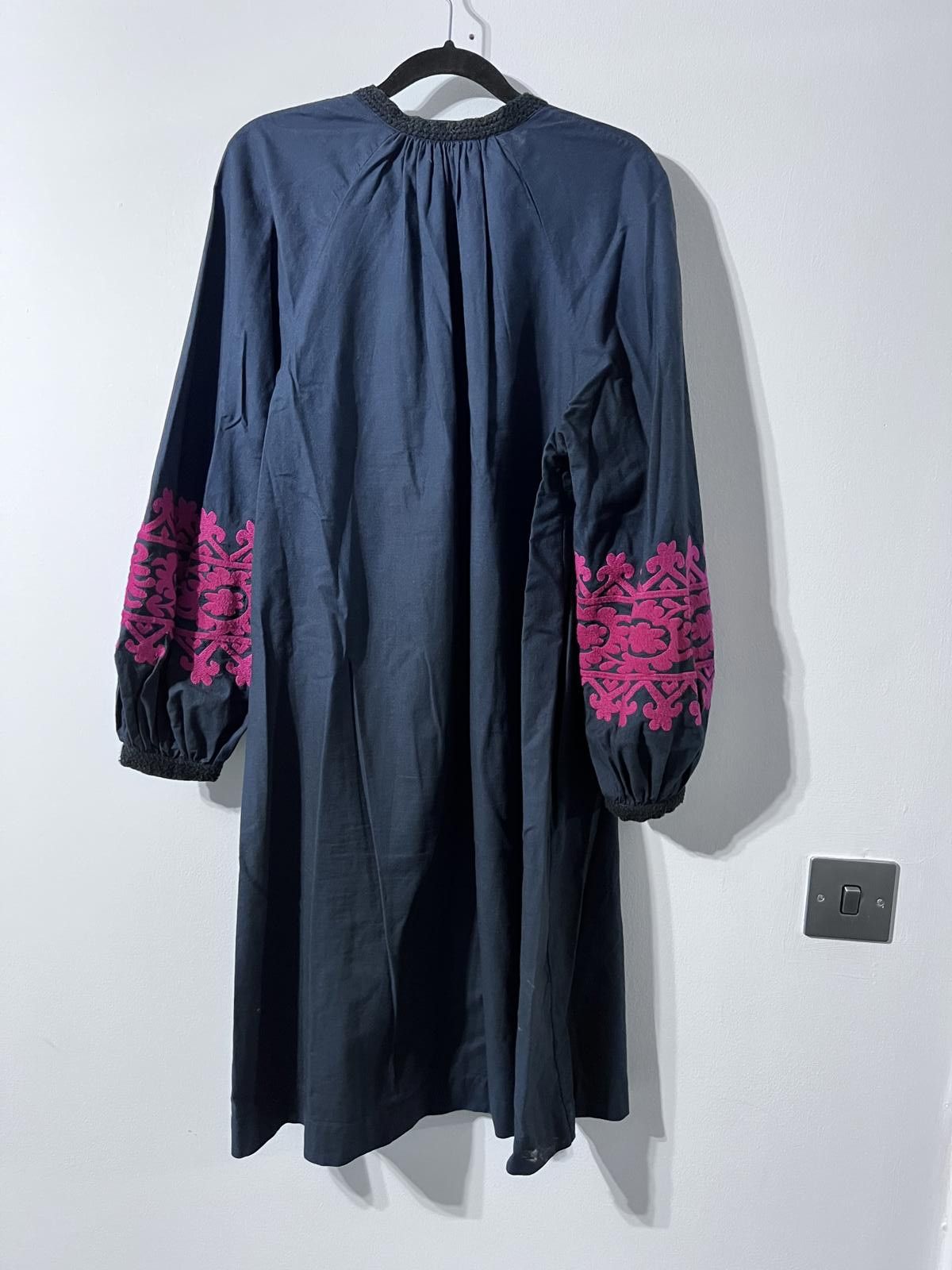 Other TOAST Navy Blue Embroidered Dress – UK 10 Size M / US 6-8 / IT 42-44 - 5 Thumbnail