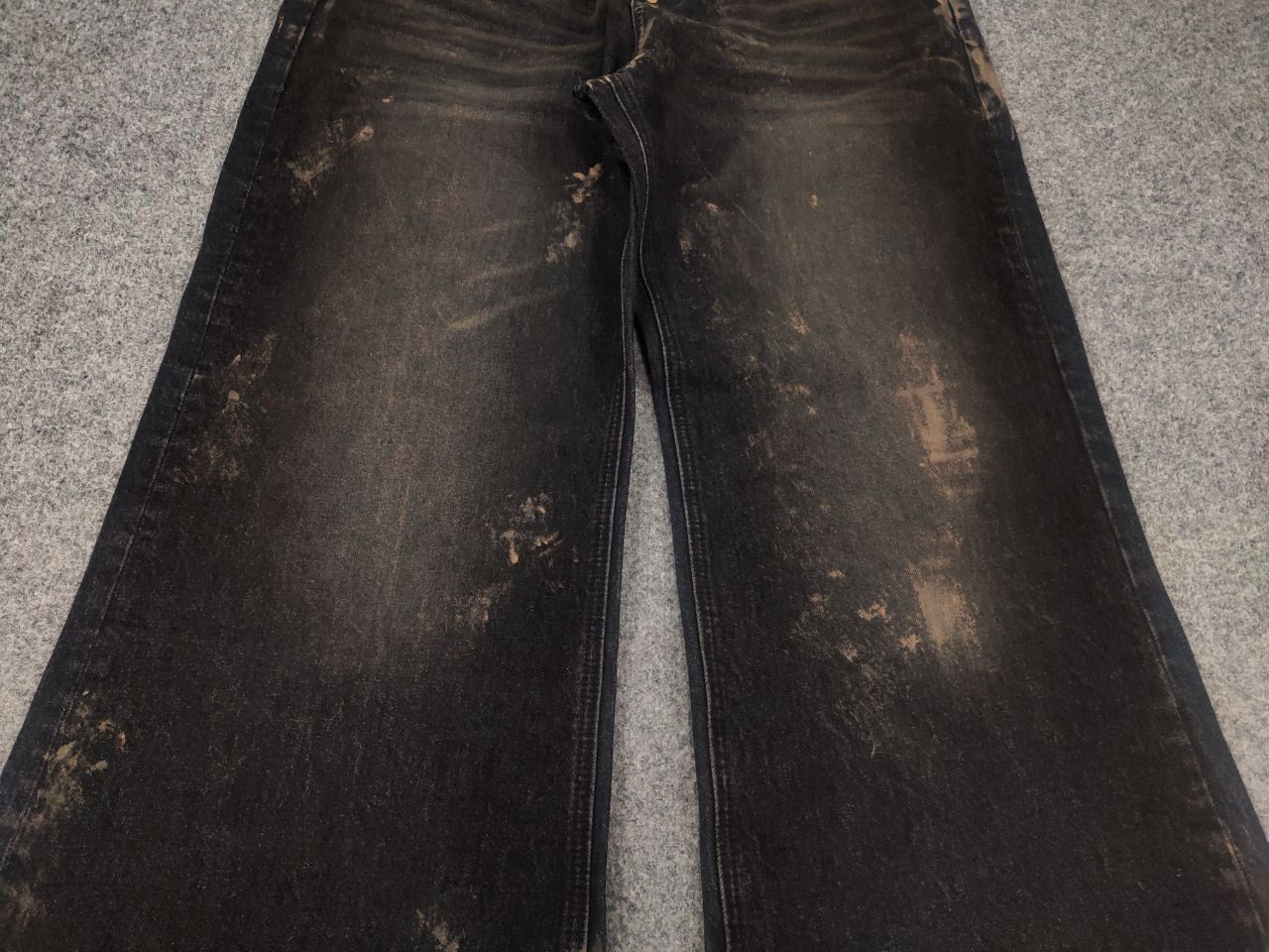 JCAESAR super baggy Black dye Denim Jeans rick owens LGB