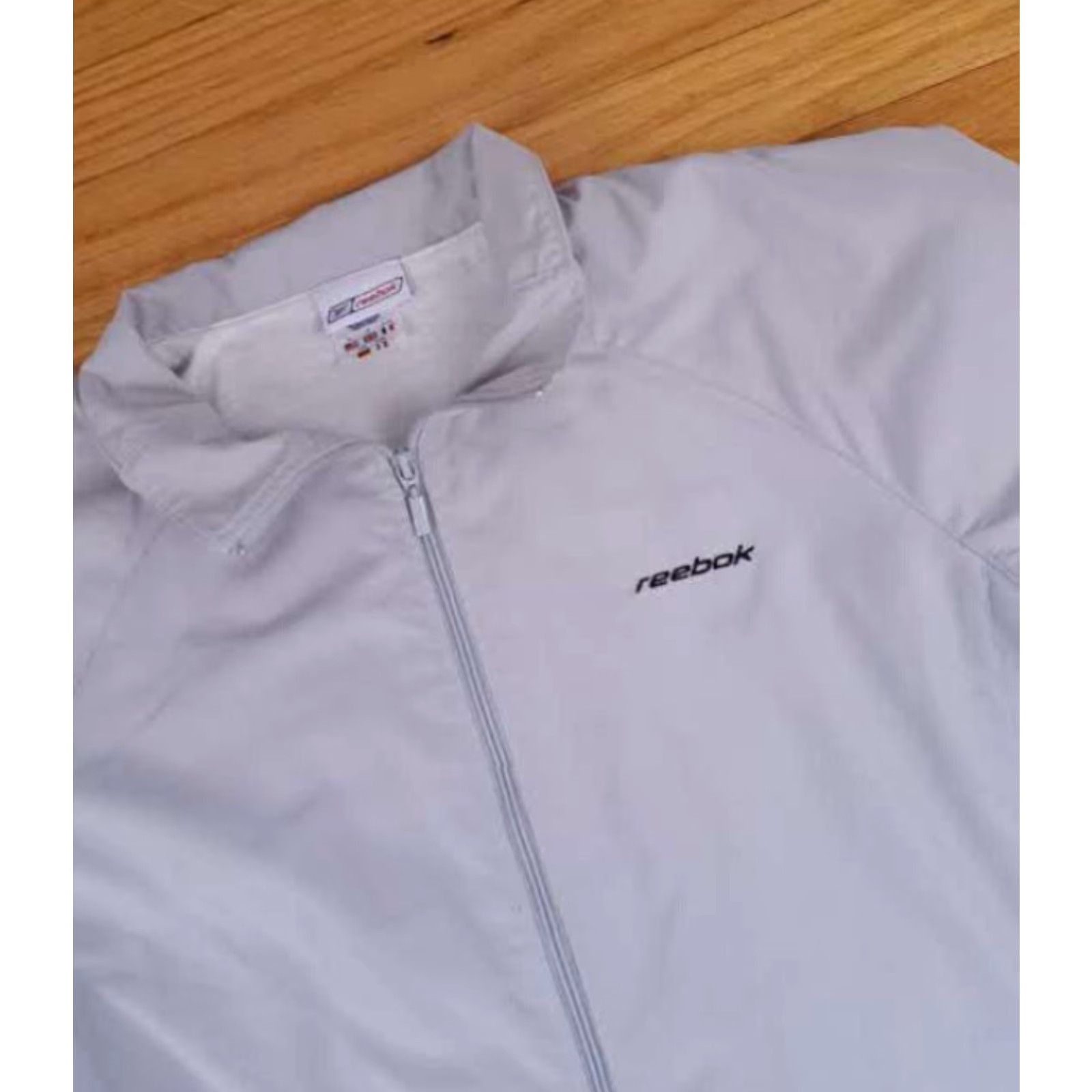 Reebok Reebok Woman Lightweight Full Zip Tennis Jacket Large Grey Size L / US 10 / IT 46 - 2 Thumbnail