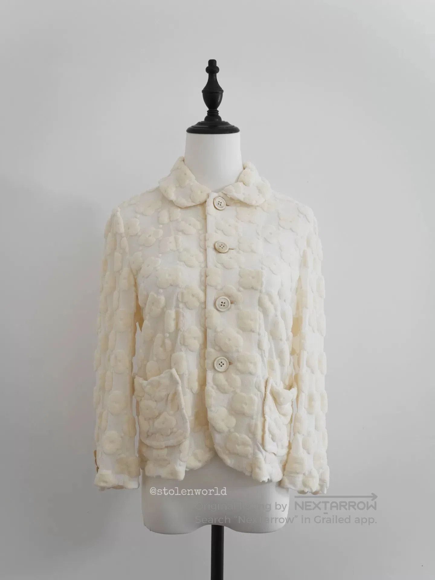 Tricot Comme des Garcons comme des garcons cream floral outerwear. Size M / US 6-8 / IT 42-44 - 4 Thumbnail