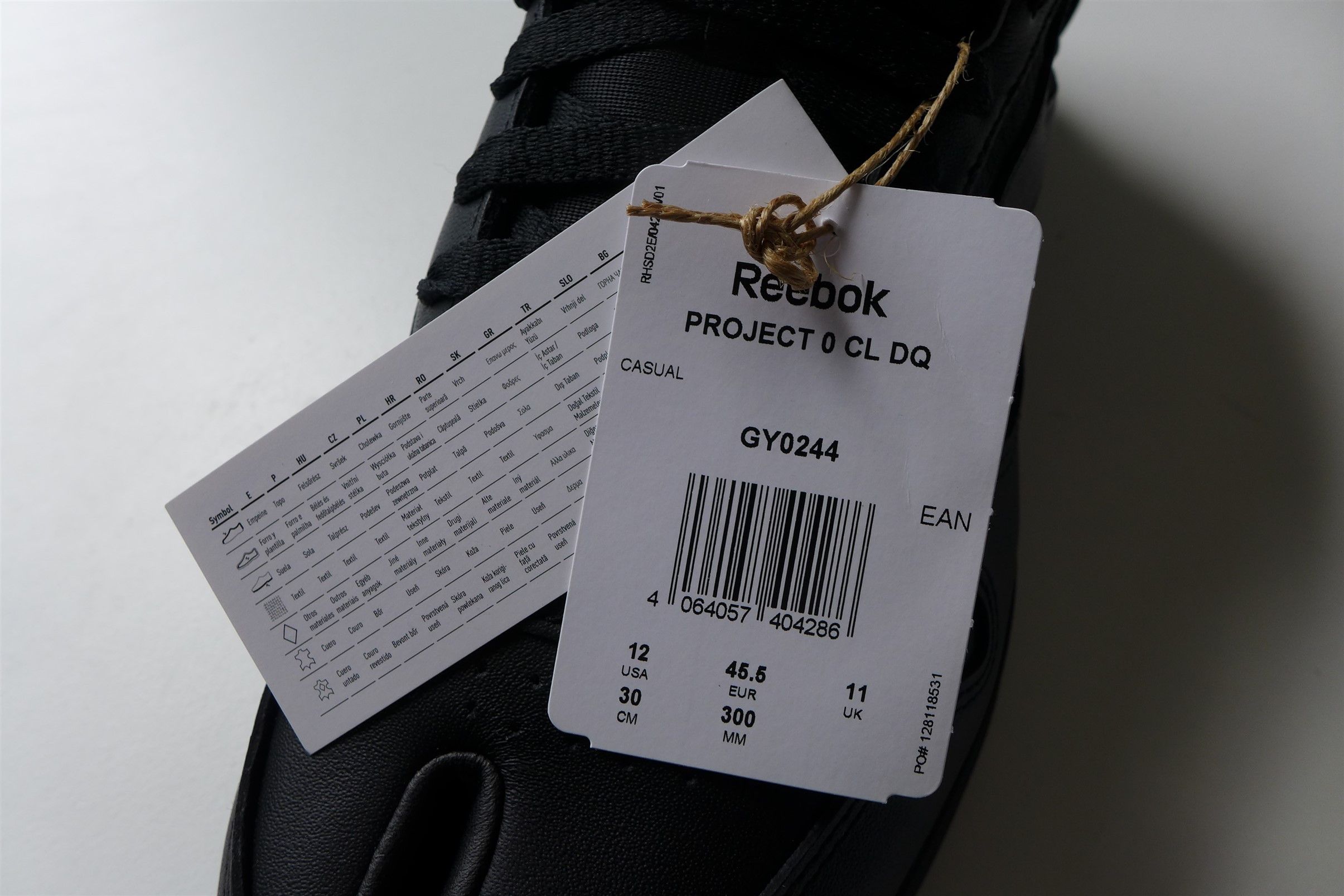 Maison Margiela Magiela x Reebok Tabi Black Classic Leather DQ Sneakers Size US 12 / EU 45 - 14 Thumbnail
