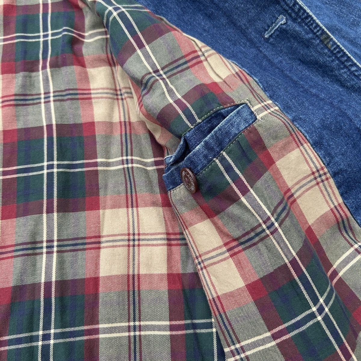 Japanese Brand × Lands' End × Vintage Vintage 90s Lands End Workwear Coat Denim Jacket Size US M / EU 48-50 / 2 - 11 Thumbnail