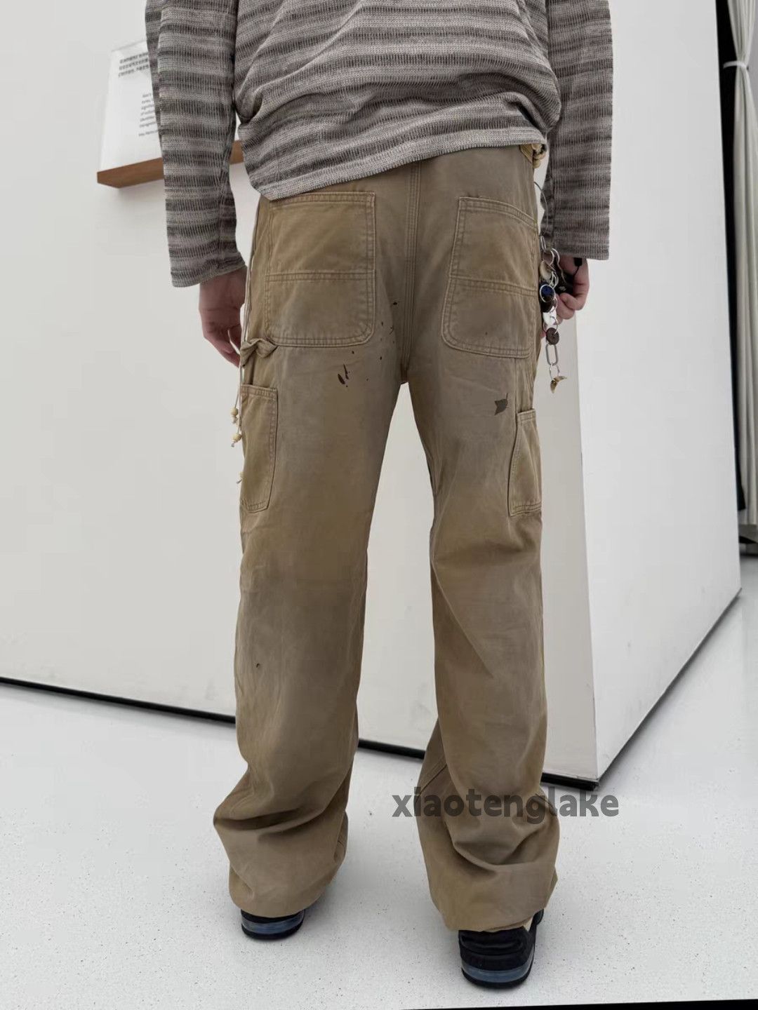 Designer × Japanese Brand × Vintage Washed faded utility rusty unisex patch carpenter pants Size US 33 - 2 Thumbnail