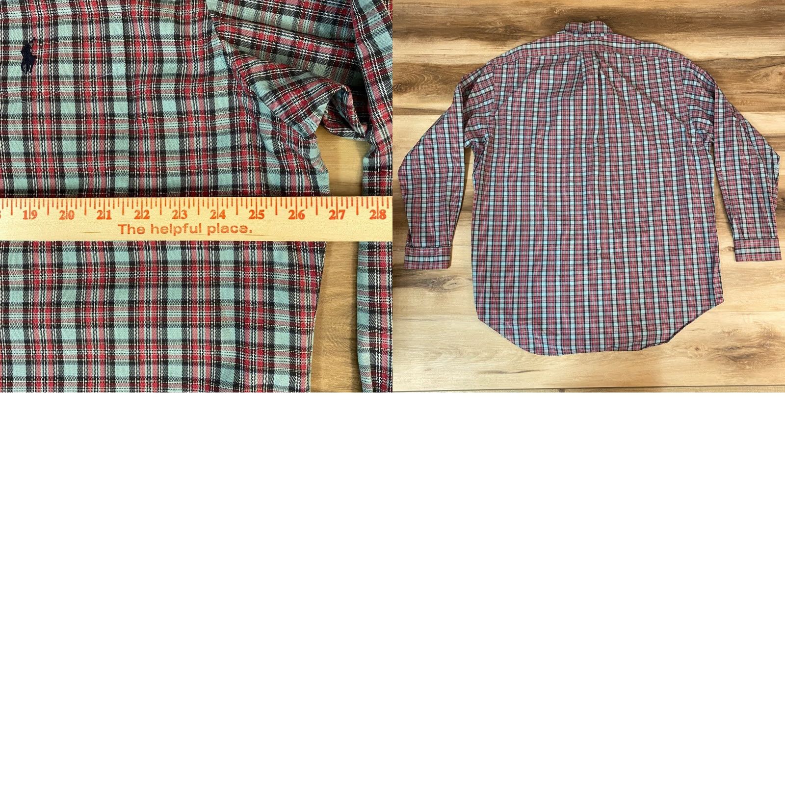 Ralph Lauren Ralph Lauren Button-Down Shirt Long Sleeve Plaid Cotton Red Men L Size US L / EU 52-54 / 3 - 8 Thumbnail