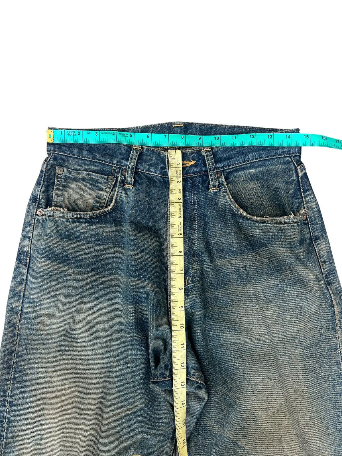 Edwin Vintage Y2K 2000s Edwin Aging Dirty Mud Denim Selvedge Jeans Size US 29 - 2 Thumbnail