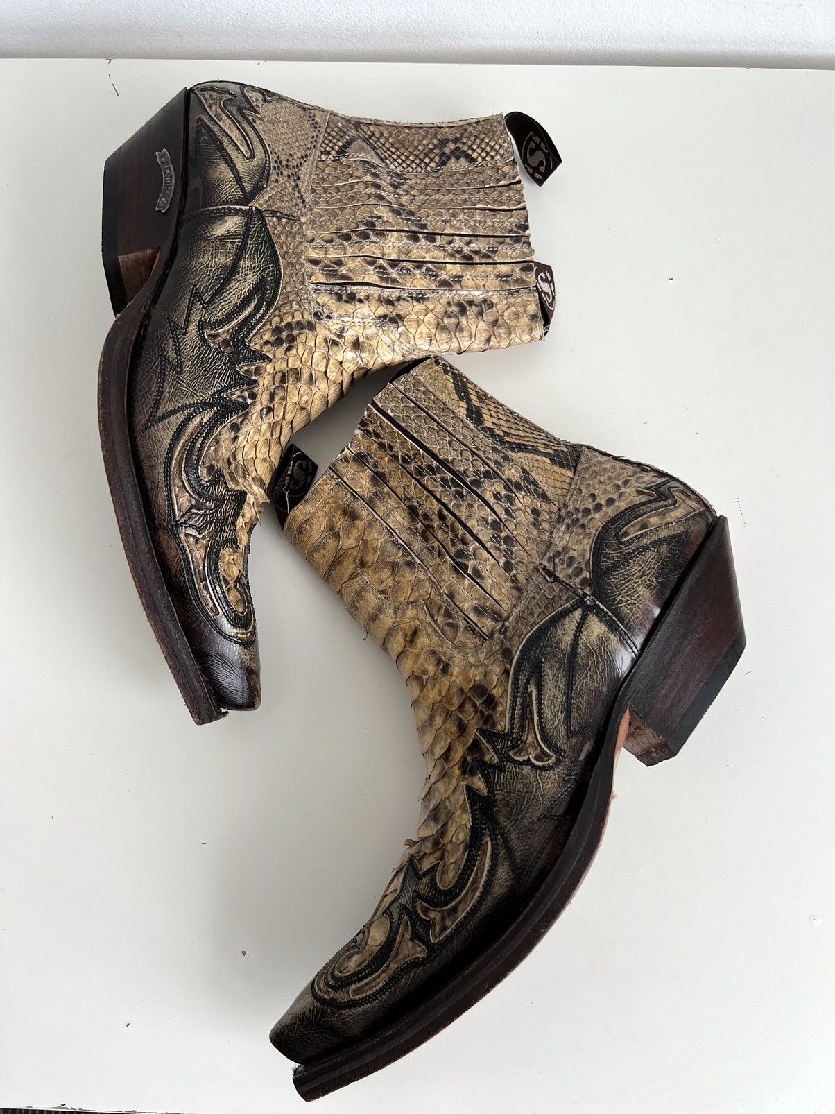Sendra 🔥Sendra 4660 Genuine Python Snakeskin Leather Western Boots Size US 9.5 / EU 42-43 - 11 Thumbnail