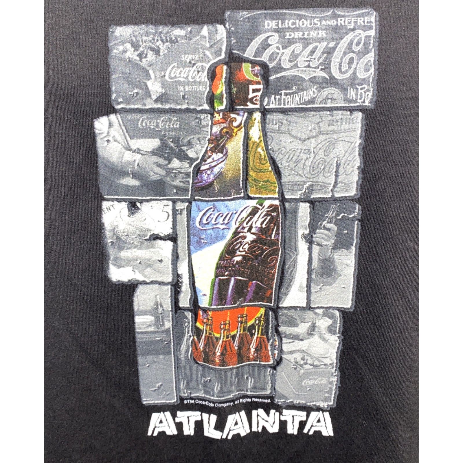 Vintage Coca-Cola Mens Black Short Sleeve T-Shirt XL Atlanta Cotton Size US XL / EU 56 / 4 - 2 Thumbnail