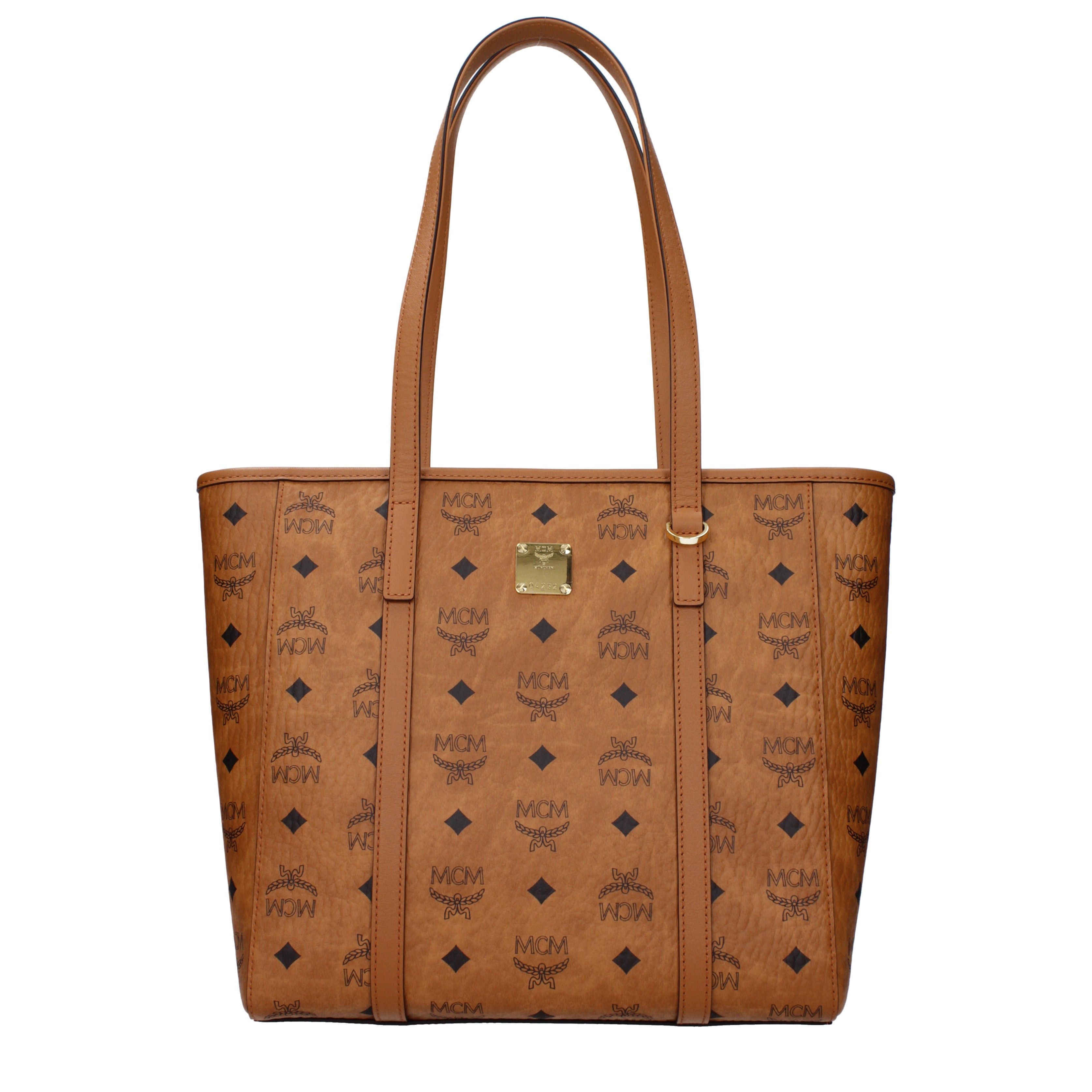 MCM Shoulder Bag In Leather in Brown, Women's