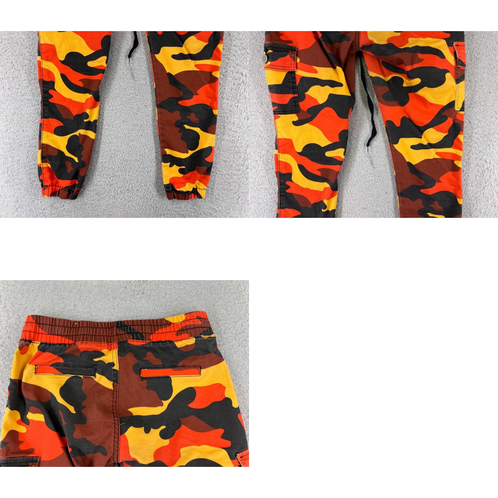 Vintage VIP Jeans Jeans Womens 5 Orange Black Yellow Lava Camo Jogger Cargo Cotton Blend Size 27" / US 4 / IT 40 - 9 Thumbnail