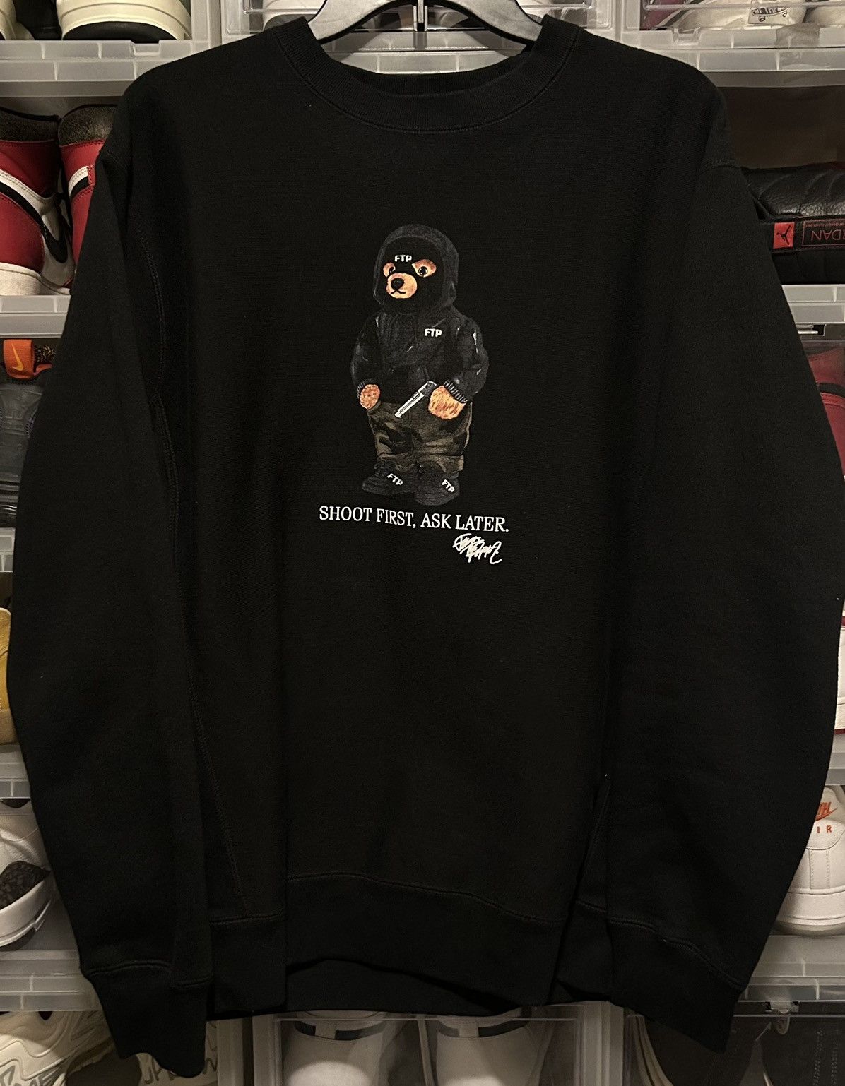 FTP Hooded Bear Shoot First Crewneck
