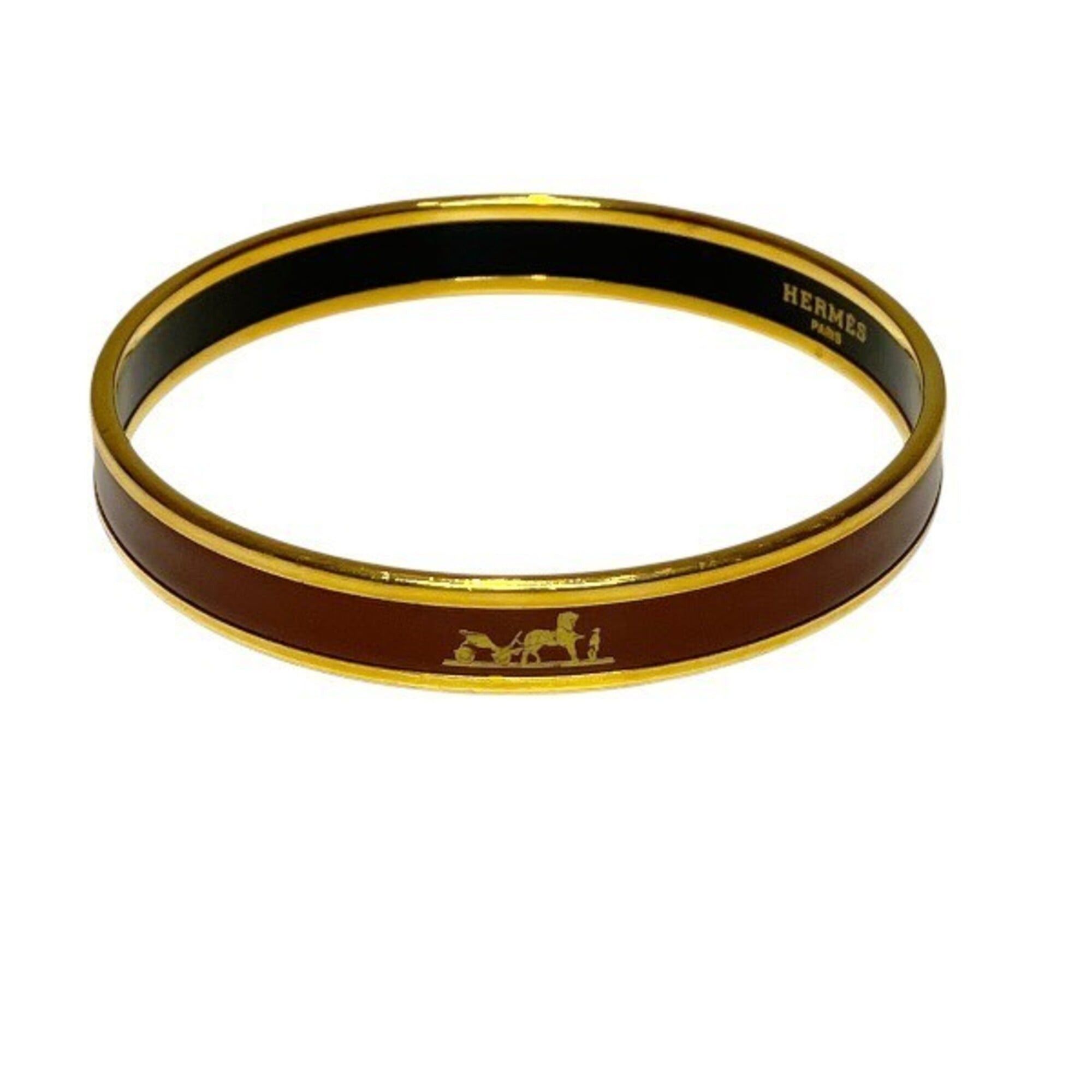 Hermes Hermes Enamel PM Brand Accessories Cloisonné Red Bangle for Women Size ONE SIZE - 1 Thumbnail