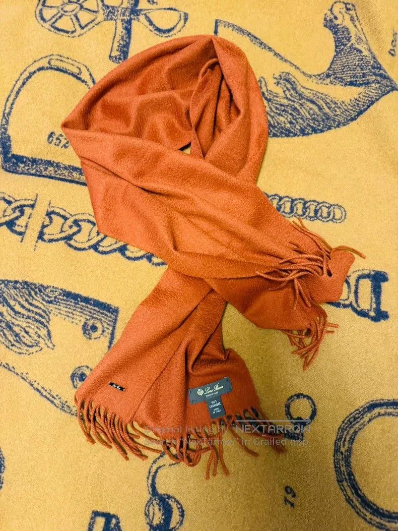 Loro Piana Loro Piana Cashmere Scarf, Brick Red Size ONE SIZE - 3 Thumbnail