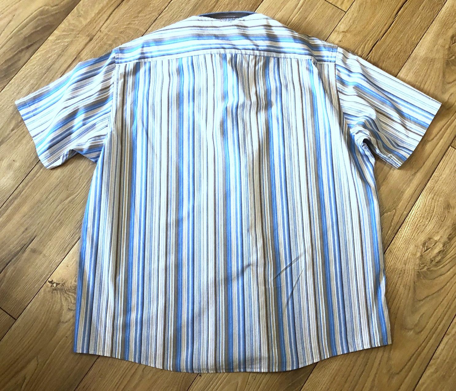 Other Men's striped shirt blue-white-beige 3XL Jim Spencer Size US XXL / EU 58 / 5 - 5 Thumbnail