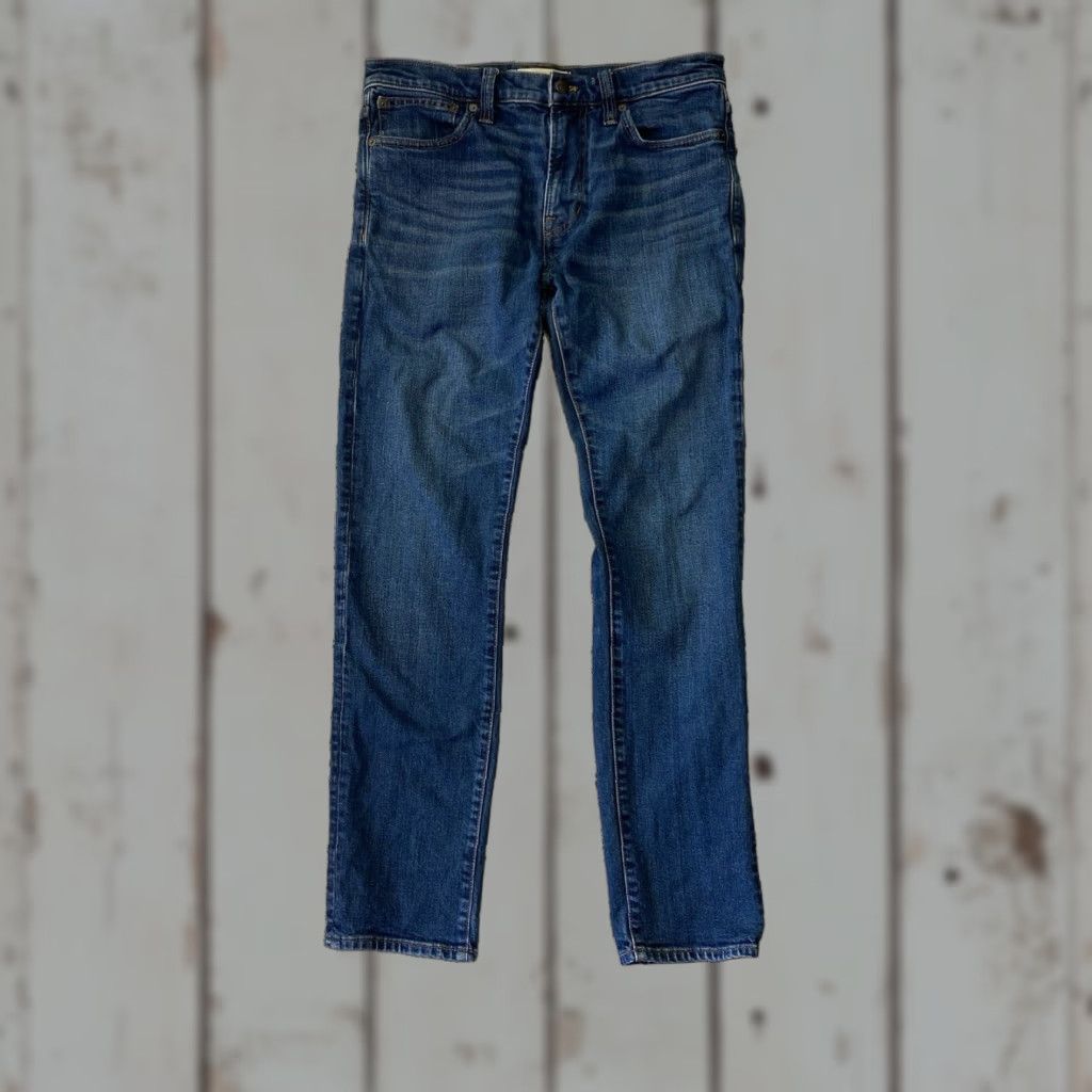 Madewell Madewell Jeans Slim Fit Blue Denim 30x30 Mens Regular Cotton Stretch 5-Pocket Distressed Size US 30 / EU 46 - 1 Thumbnail