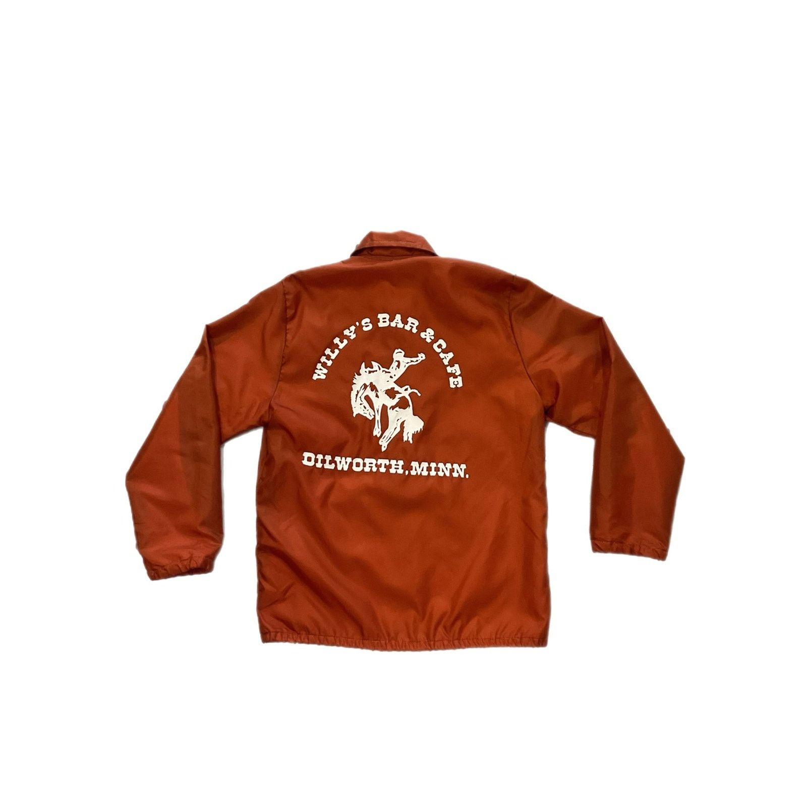 Vintage Vintage 80s Will’s Bar & Cafe Windbreaker Snap on Jacket Size ONE SIZE - 2 Thumbnail