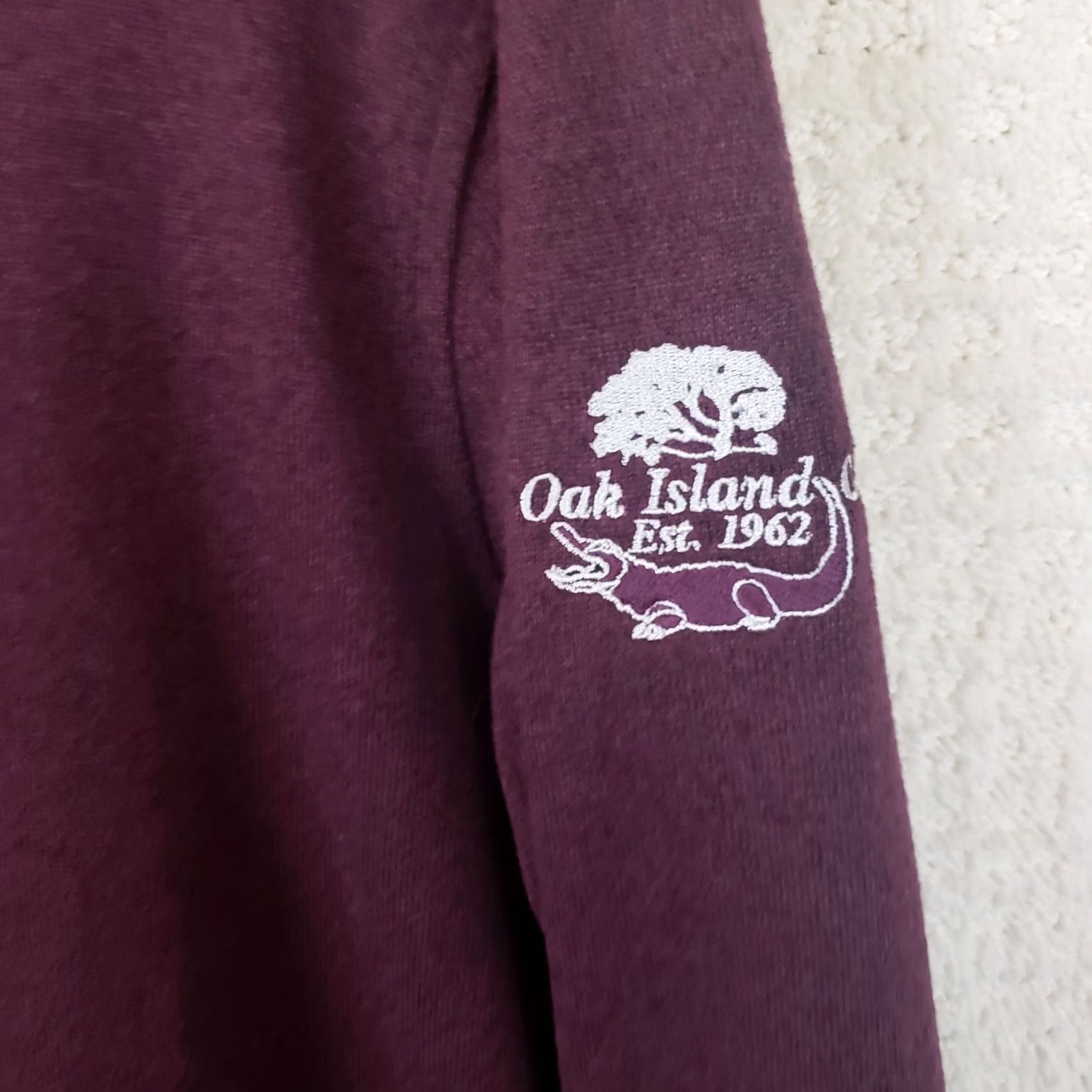 Logo 7 Straight Down Men Pullover Sweater M Maroon Long Sleeve 1/4 Zip Logo Embroidered Mock Neck Knit Casual Workwear Golf Outdoor Men Size US M / EU 48-50 / 2 - 5 Thumbnail