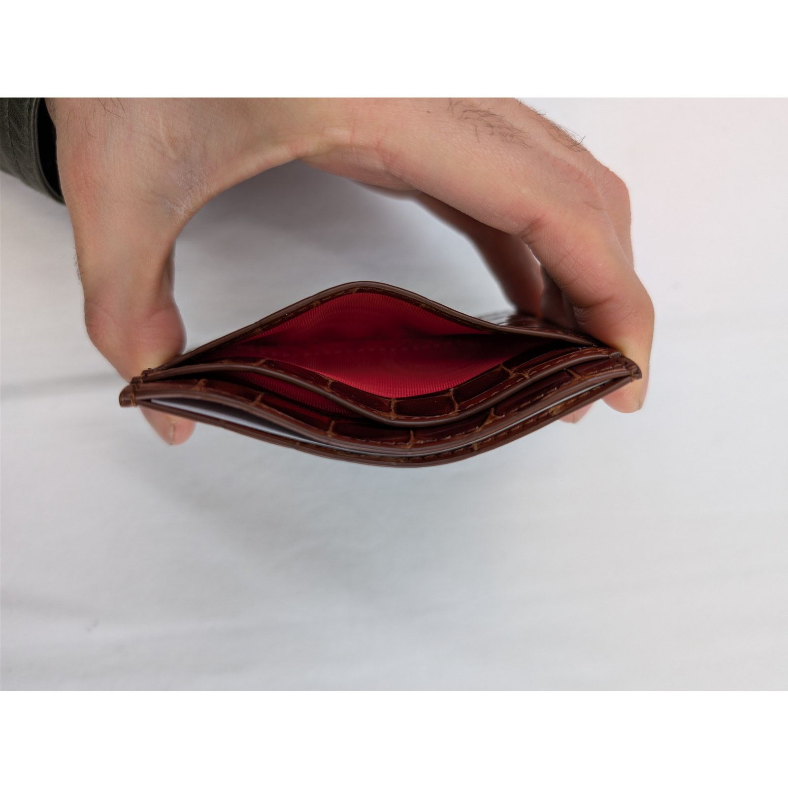 Christian Louboutin o1rshd1 Q:2 / croc-embossed leather card case Card Holder Size ONE SIZE - 8 Thumbnail
