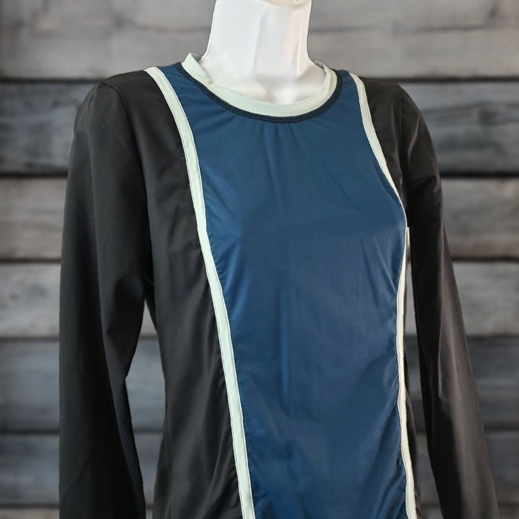 Vintage ALALA Womens Long Sleeve top M Black Nylon Blend Shirt Womens Basic Activewear XS? Size M / US 6-8 / IT 42-44 - 1 Thumbnail