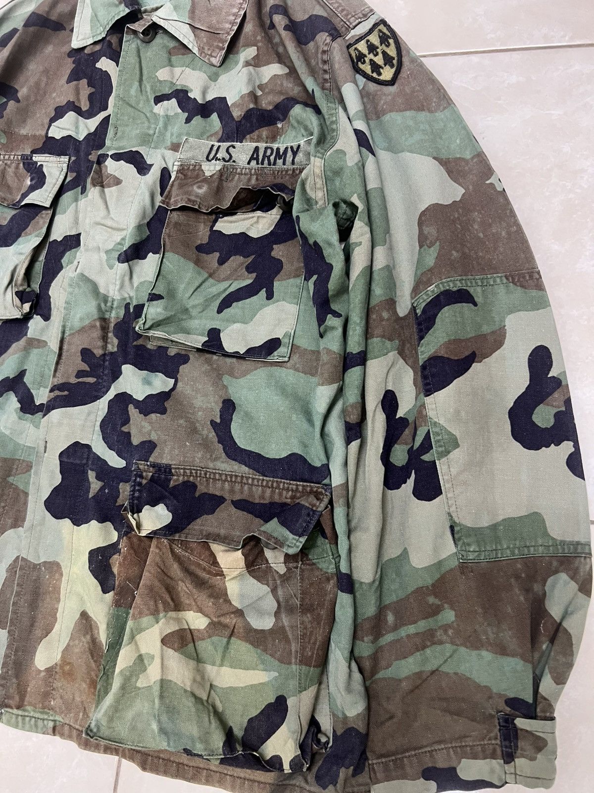 Avirex Vintage 90s US Army Woodland BDU Jacket USAREUR cold War Size US XL / EU 56 / 4 - 5 Thumbnail
