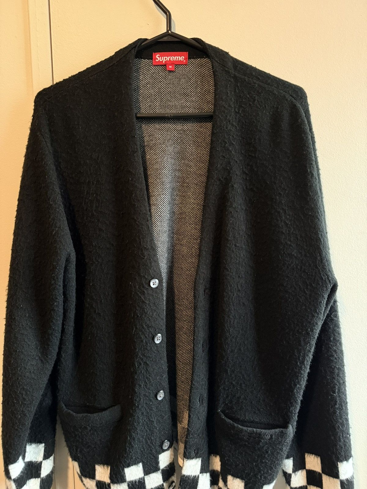 Supreme Supreme Brushed Checkerboard Cardigan Size US M / EU 48-50 / 2 - 1 Thumbnail