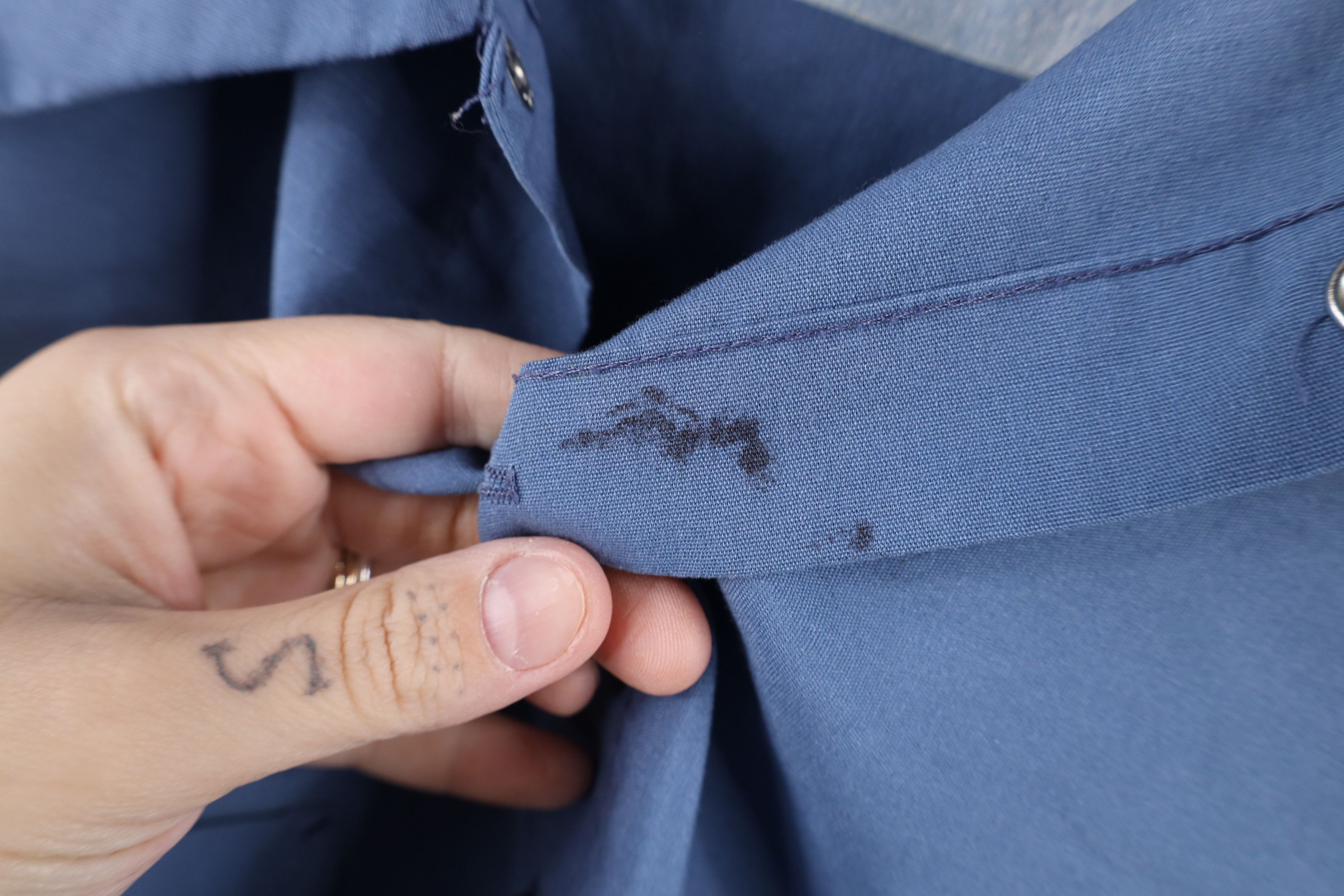 Vintage Vintage 90s Streetwear Mechanic Button Shirt Blue USA Size US XL / EU 56 / 4 - 7 Thumbnail