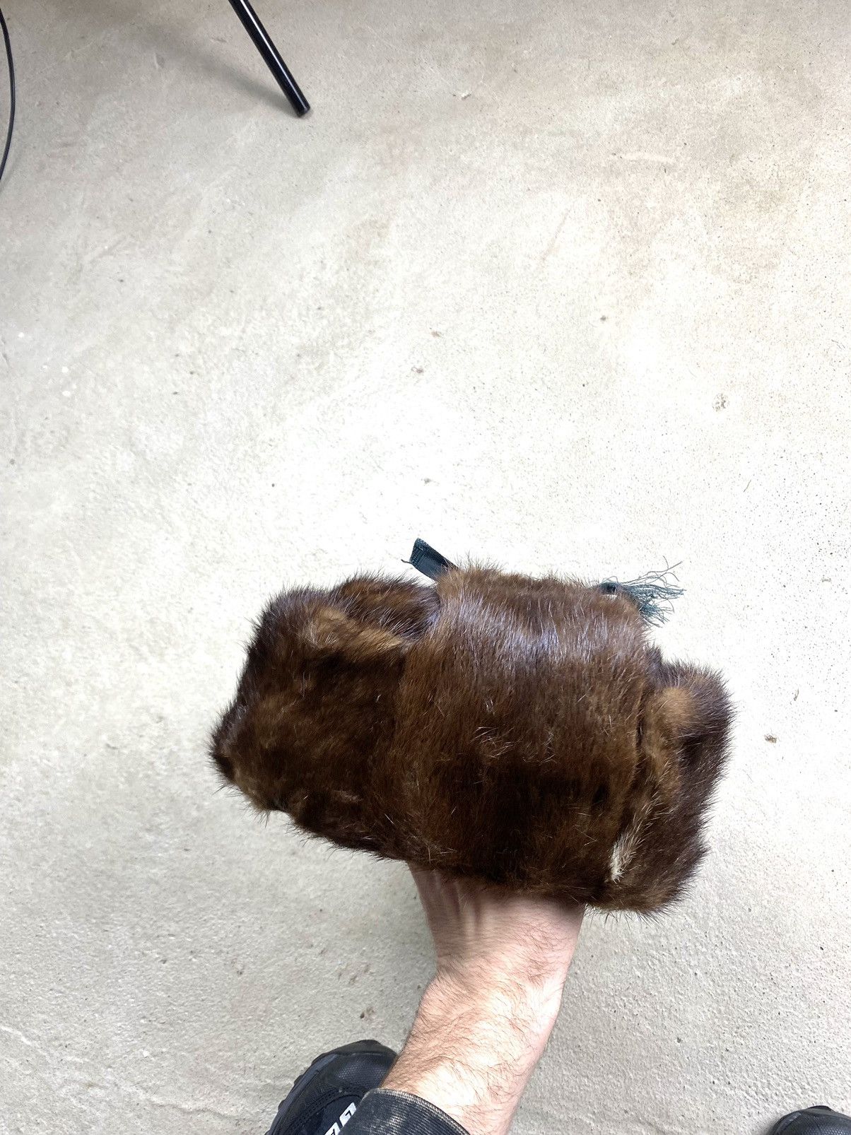 Vintage Vintage Soviet Era Black Fur Ushanka Trapper Hat Winter Cap Size ONE SIZE - 13 Thumbnail