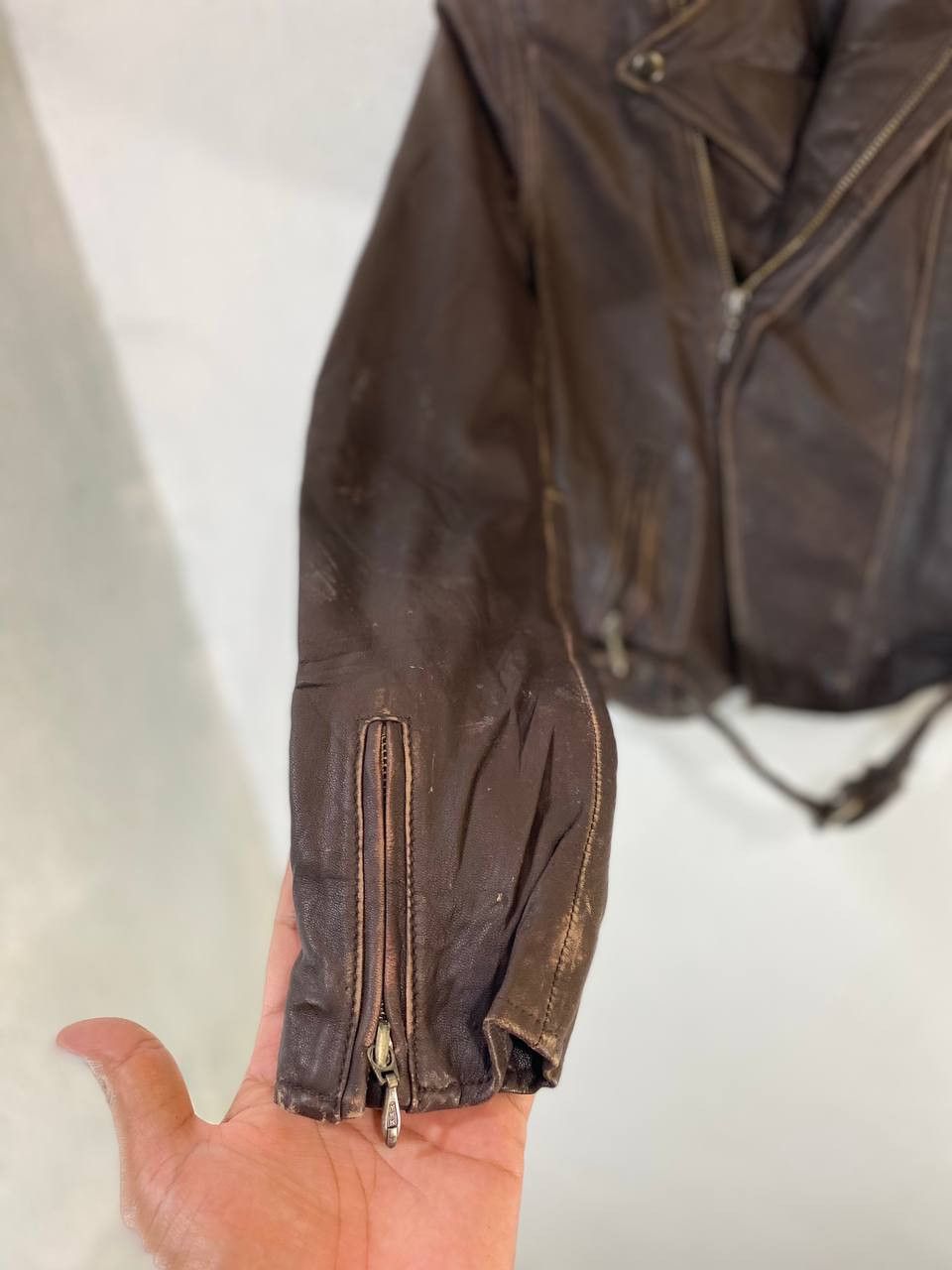 Old Navy old navy genuine leather double collar jacket nice design Size US XS / EU 42 / 0 - 4 Thumbnail