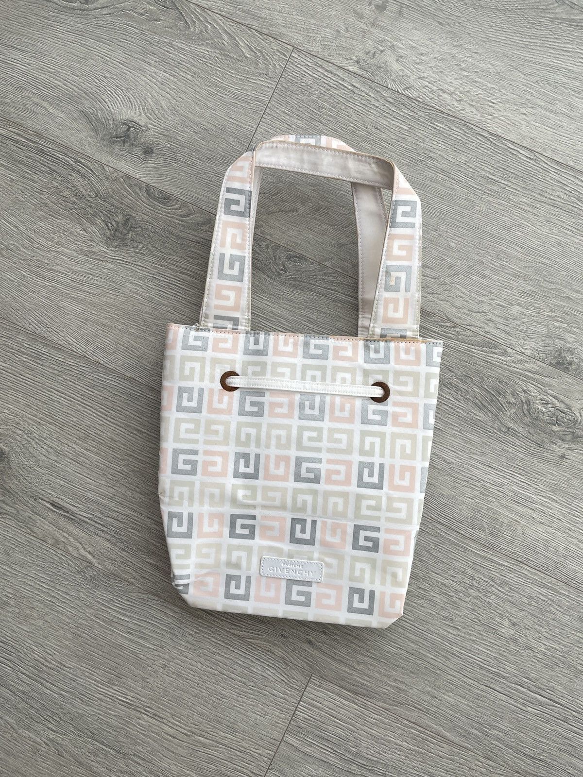 Designer × Givenchy × Vintage Vintage Givenchy Canvas Bag Tote Perfume White Shoulder Whit Size ONE SIZE - 4 Thumbnail