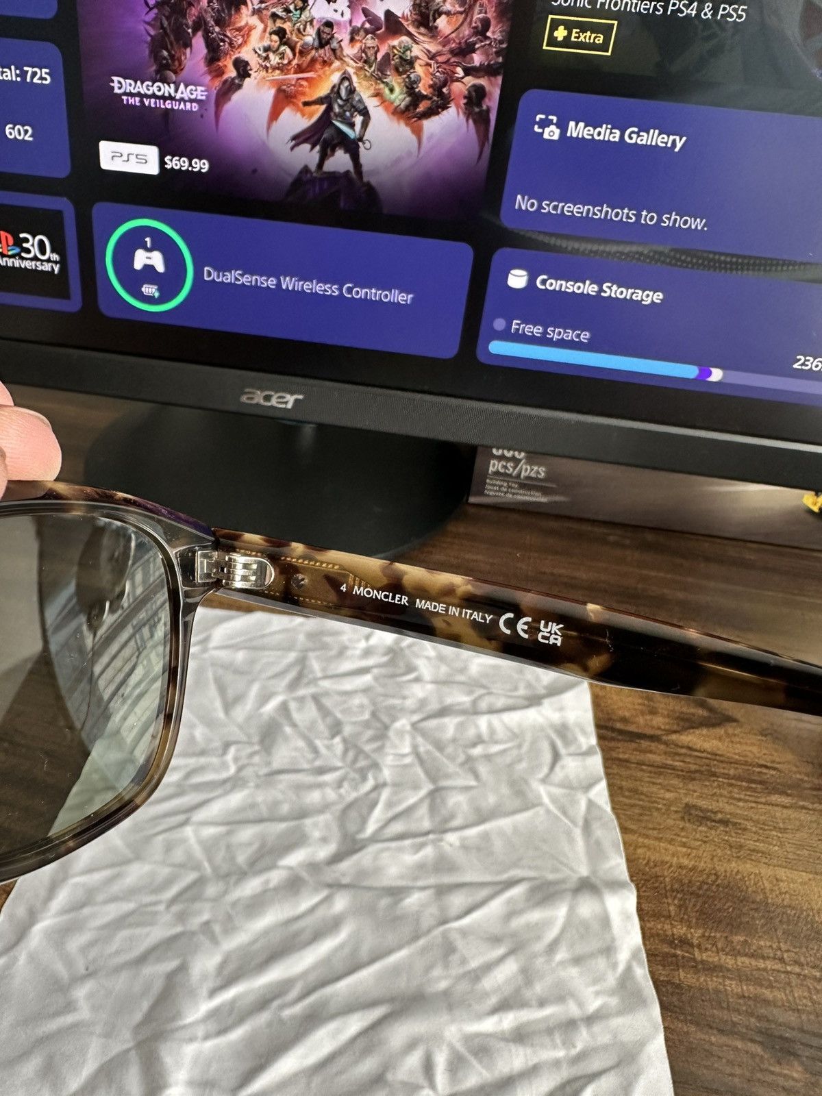 Moncler MONCLER GLANCER SQUARED SUNGLASSES Size ONE SIZE - 3 Thumbnail