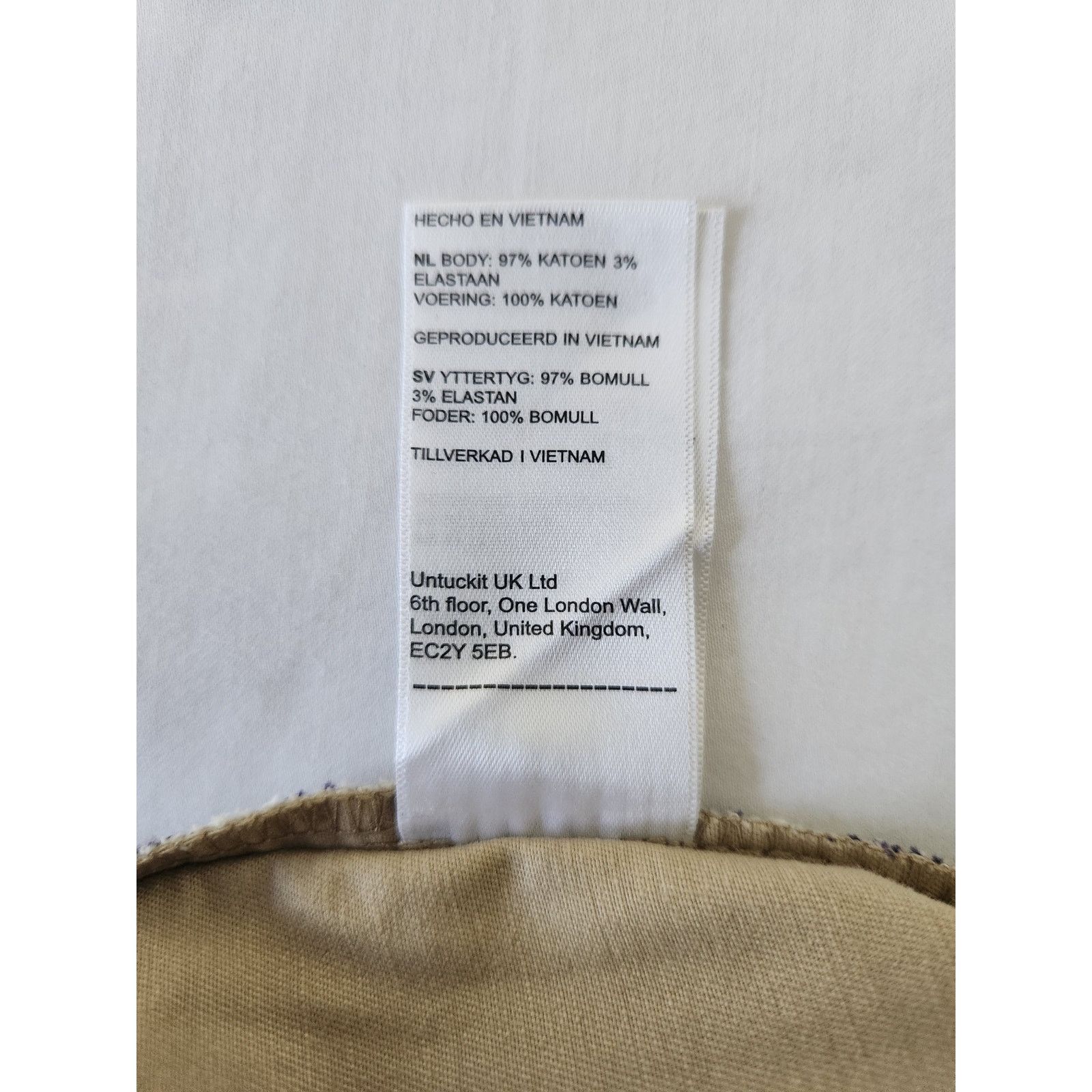UNTUCKit Untuckit Mens Tan Pants Straight Fit W34 L30 Size US 34 / EU 50 - 8 Thumbnail