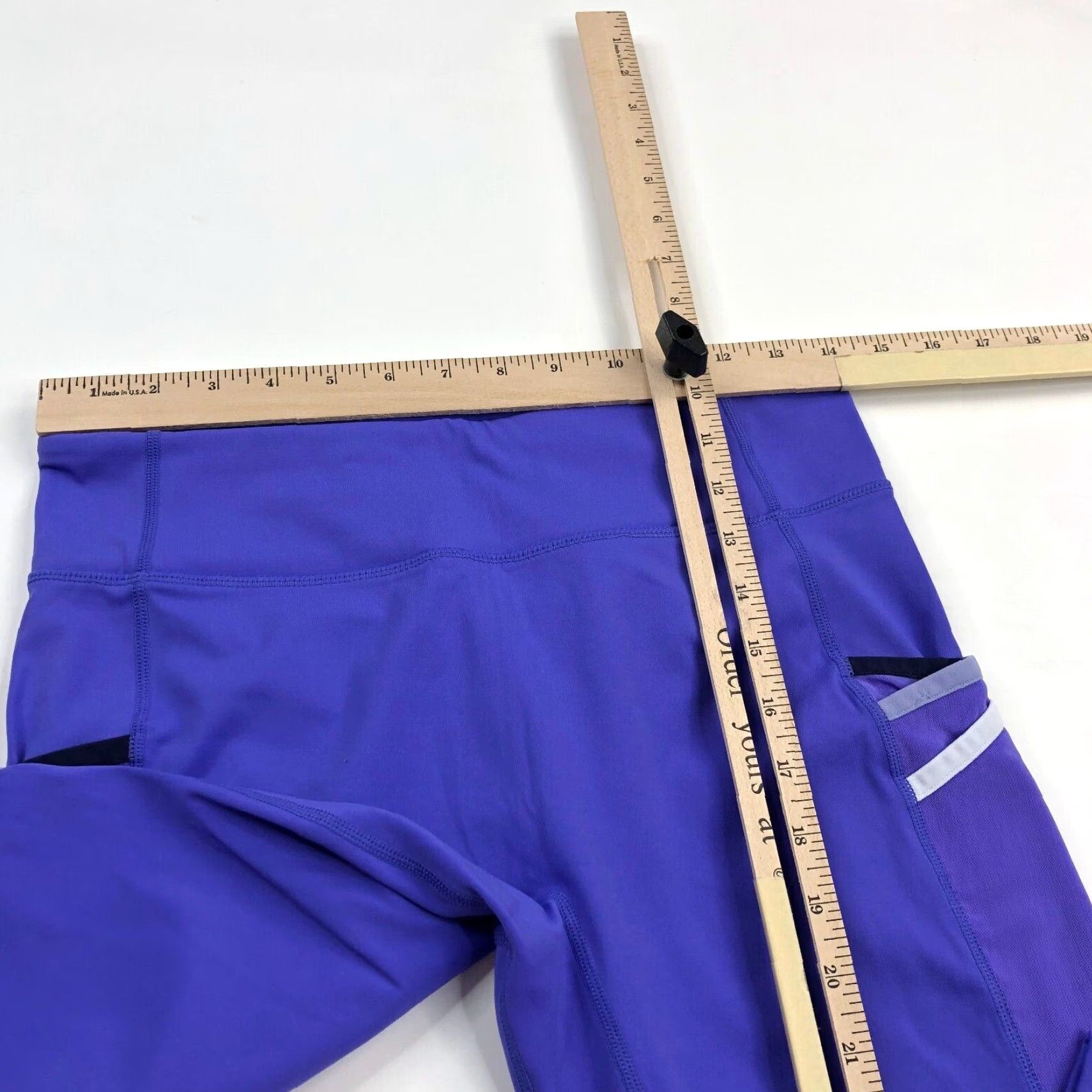 Fabletics Fabletics Leggings LOT OF 2 Purple Blue Small Med High Waisted Ankle 24 in Inseam Womens Activewear Athleisure Size 29" - 6 Thumbnail