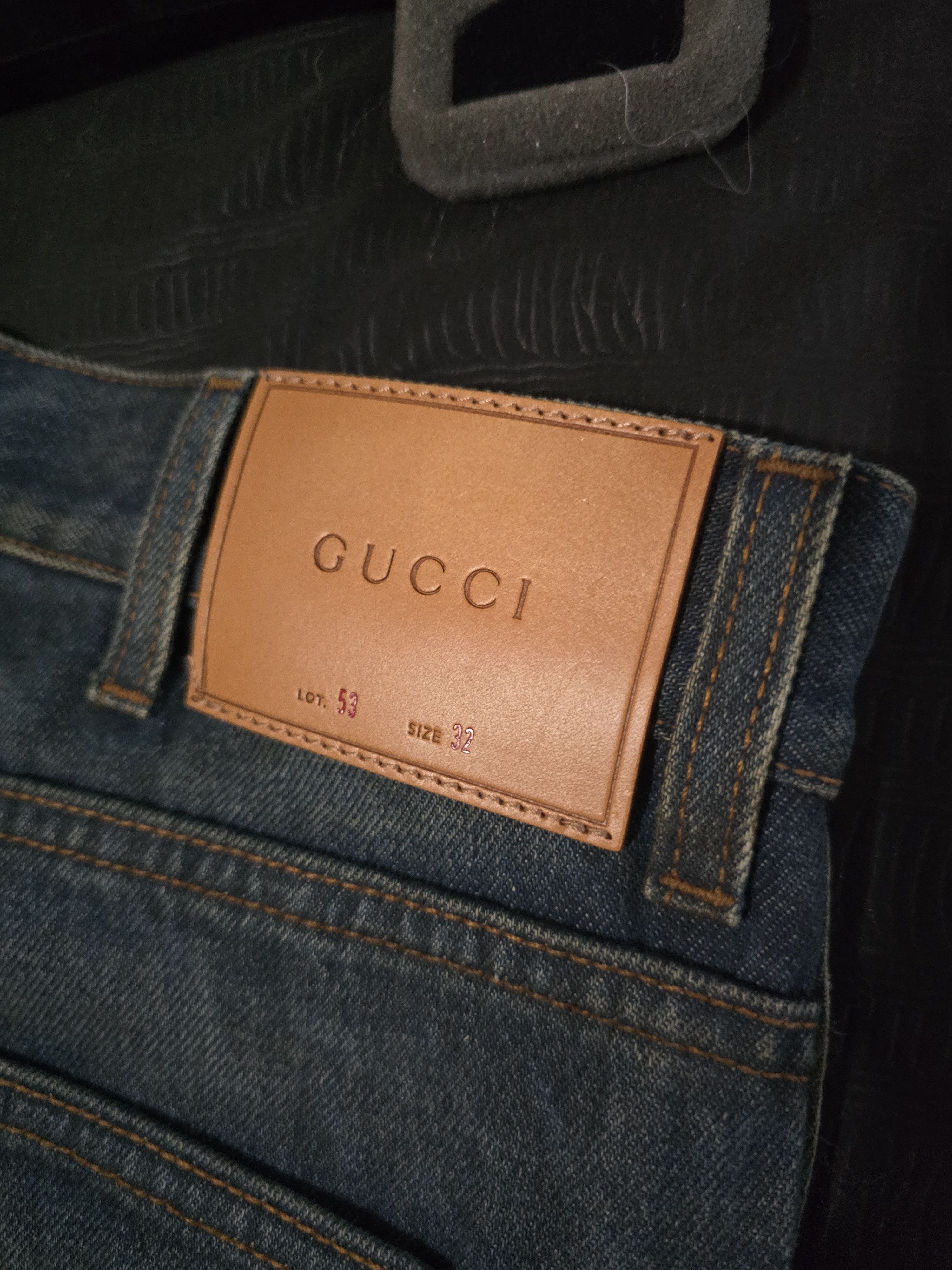 Gucci Gucci Embroidered Dragon Blue Jeans Size 32 NWT Size US 32 / EU 48 - 10 Thumbnail