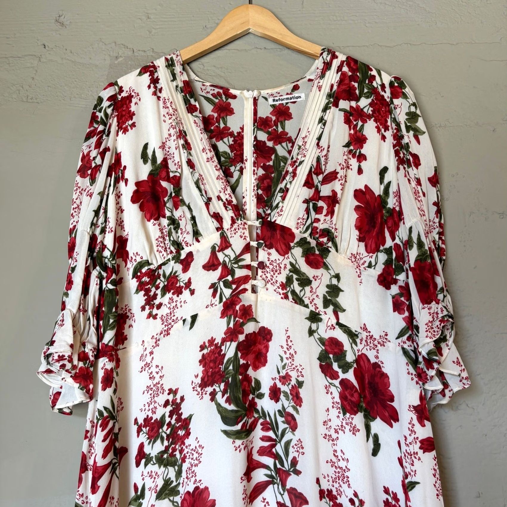 Reformation Reformation Maxi Dress Women's 18 Summer Boho Floral Print Lace Size XXL / US 16-18 / IT 52-54 - 2 Thumbnail