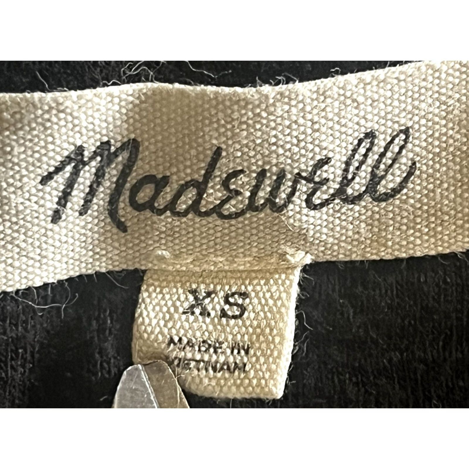 Madewell MADEWELL Women’s Long Sleeve Crop Top Shirt Black XS Crew Neck Size XS / US 0-2 / IT 36-38 - 6 Thumbnail