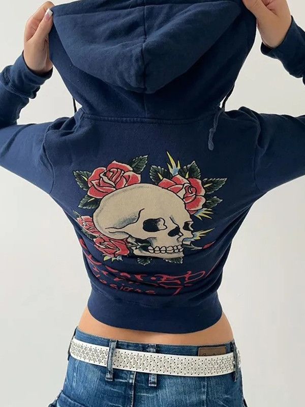 Christian Audigier Ed Hardy Christian Audigier Full Zip Skull Hoodie Size S Size S / US 4 / IT 40 - 1 Thumbnail