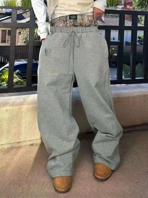 Japanese Brand Double drawstring baggy drip drill sweatpants Size US 32 / EU 48 - 1 Thumbnail